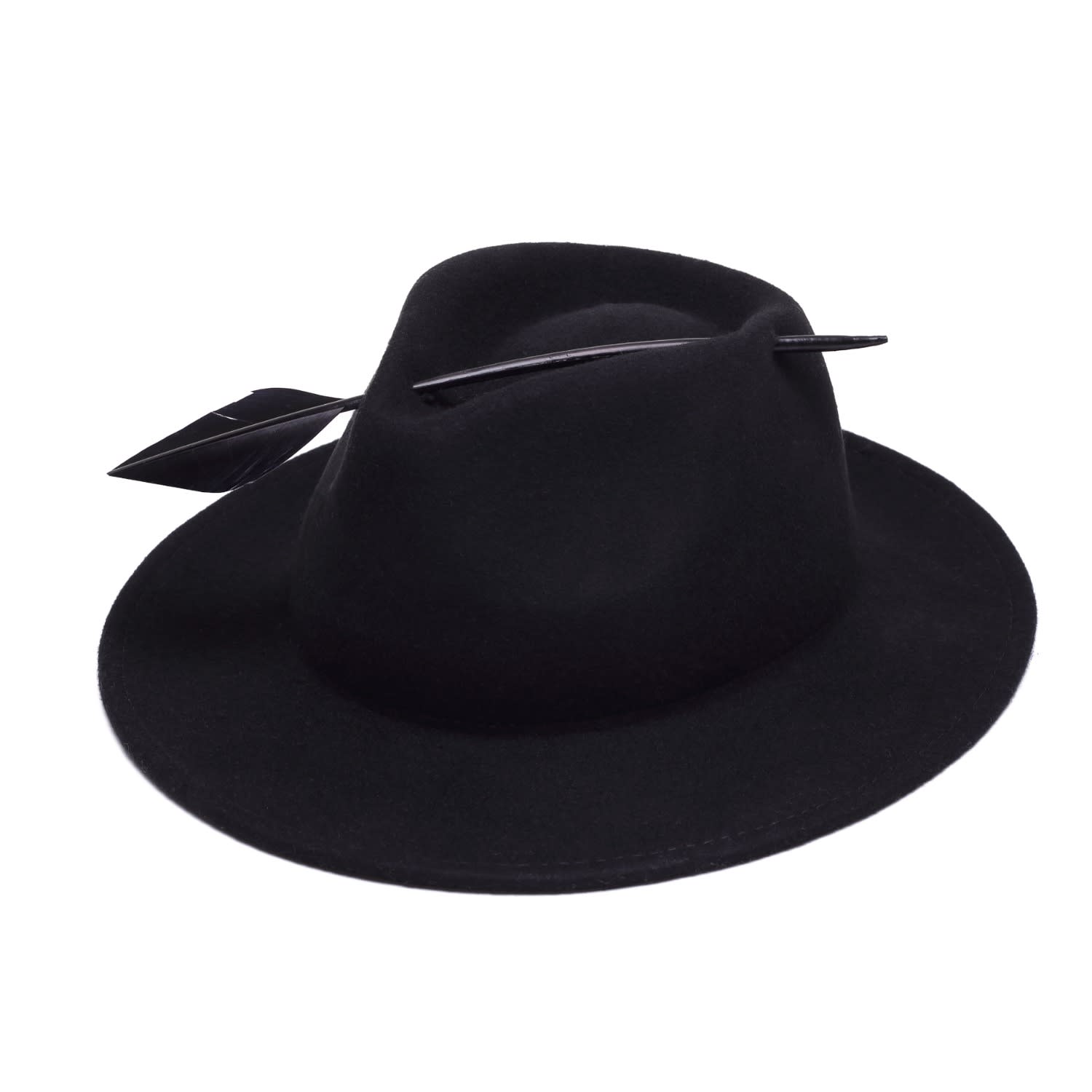 Black LV Designer Inspired Hat / Black Fedora Hat / Designer 