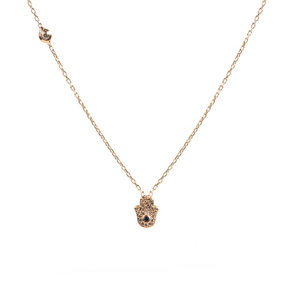 Latelita London Hamsa Hand Necklace Rosegold In Gold