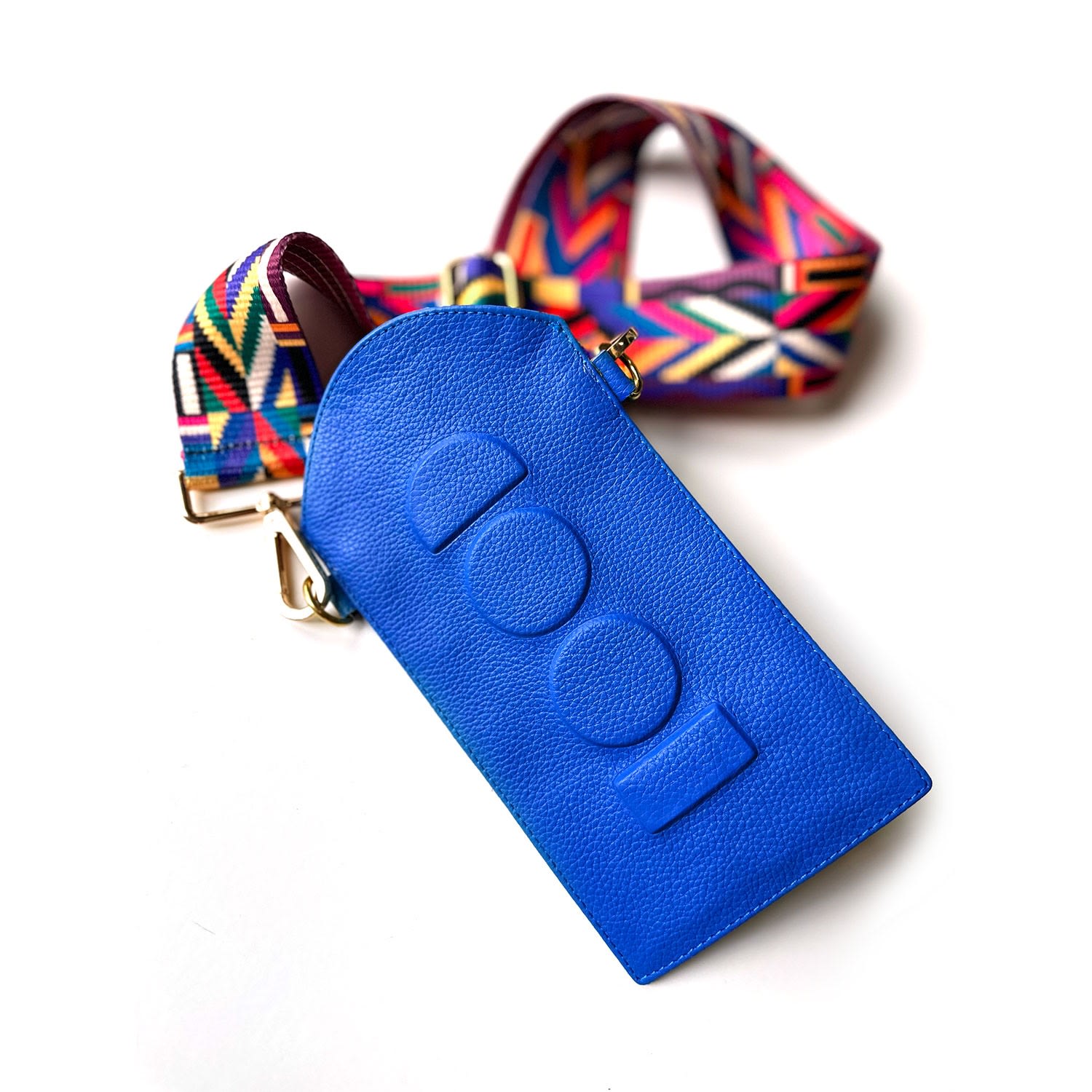 Cool Creative Women's Blue Crossbody Phone Bag With Detachable Strap  - Cobalt In Blue