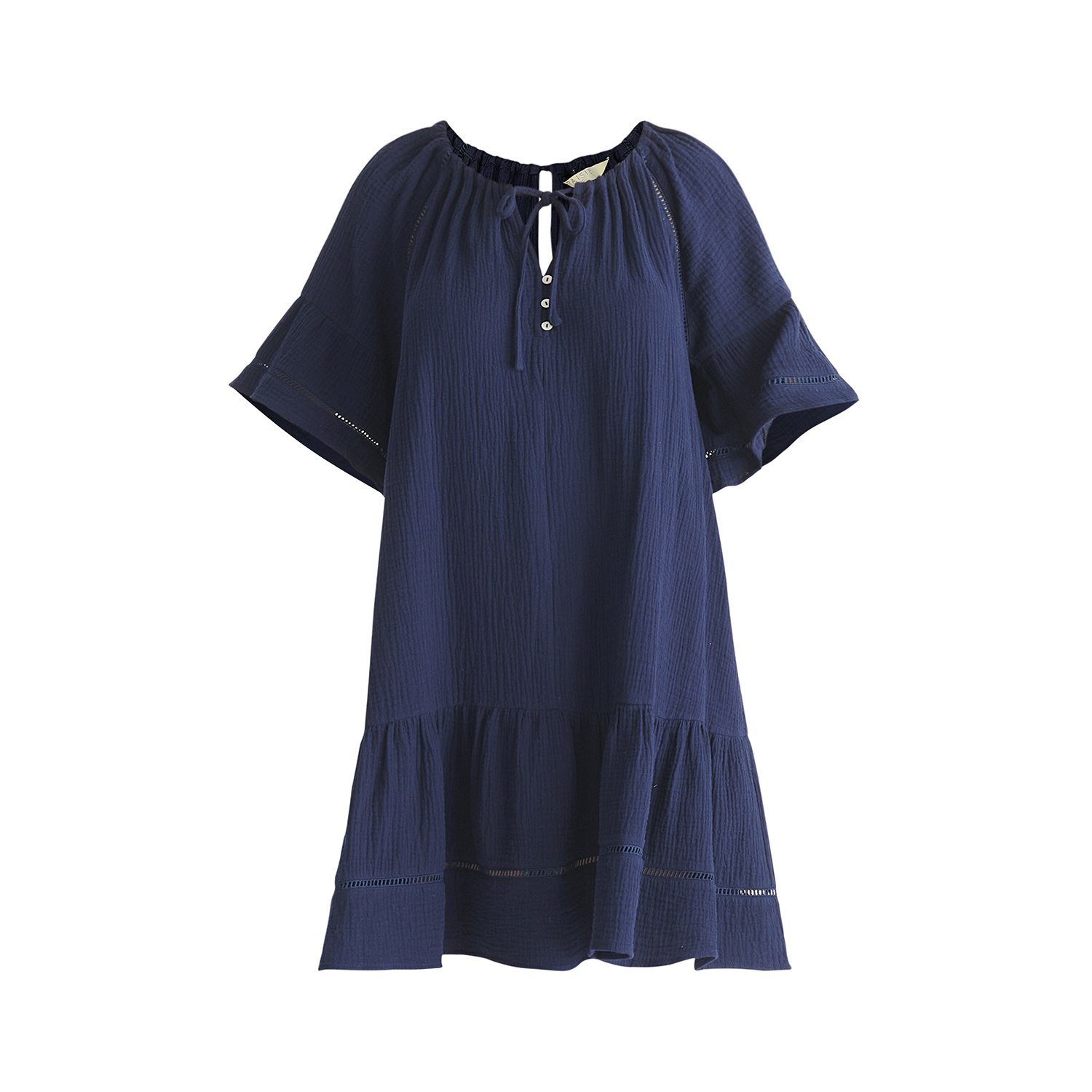 Paisie Women's Blue Cheesecloth Swing Dress In Navy