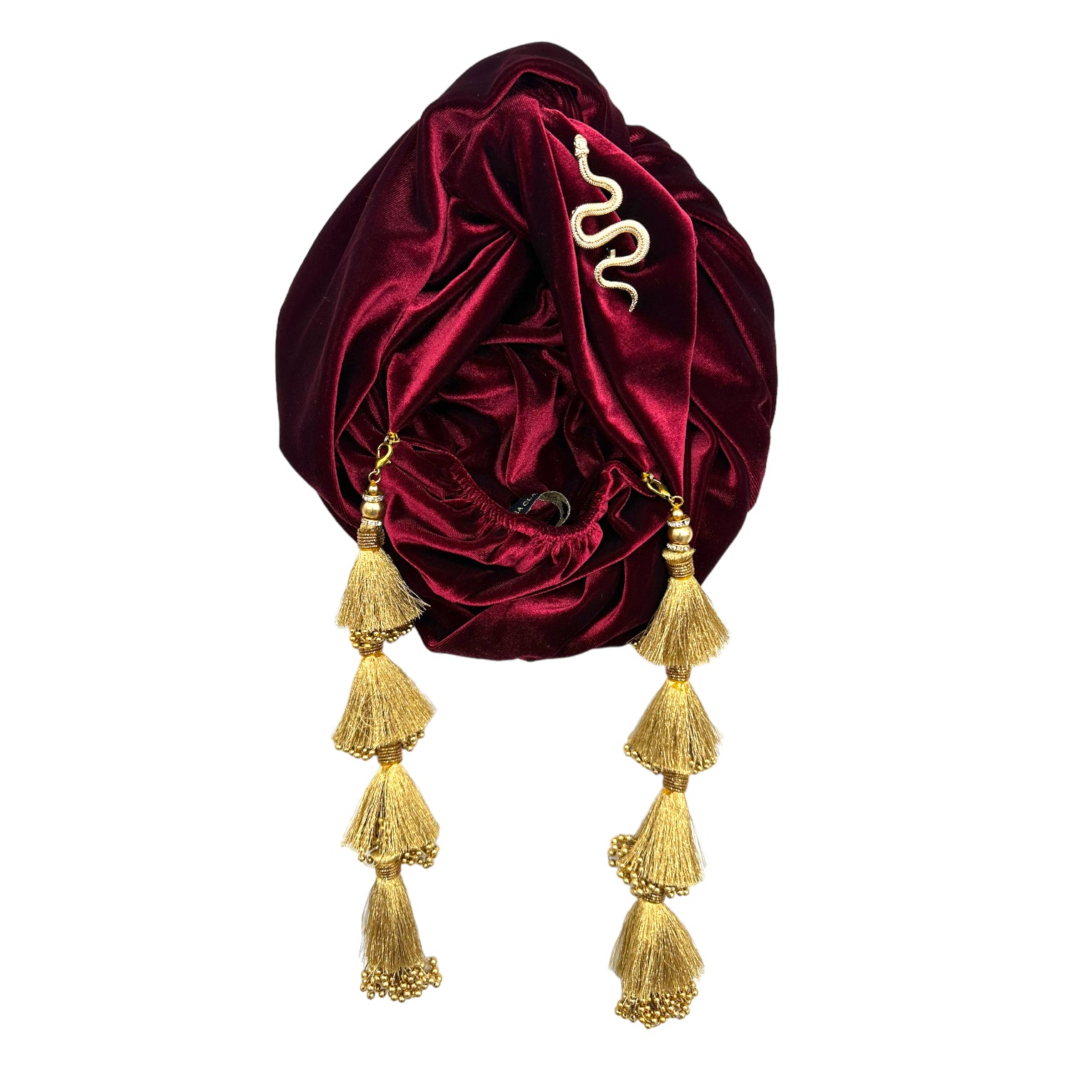 Julia Clancey Women's Red Malbec Burgundy Snake Dorado Turban In Red