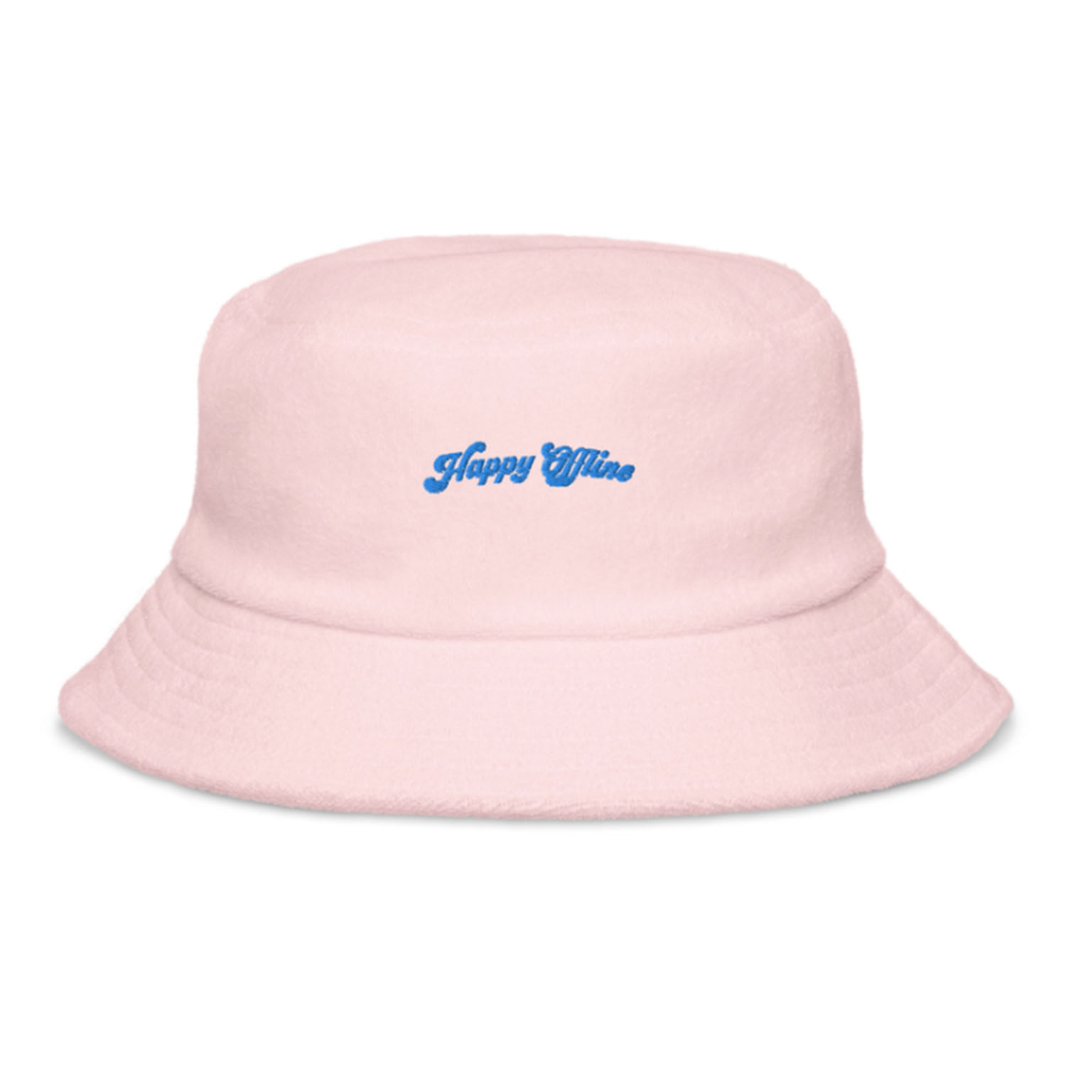 Women's Pink / Blue Pink Happy Offline Bucket Hat | Quillattire