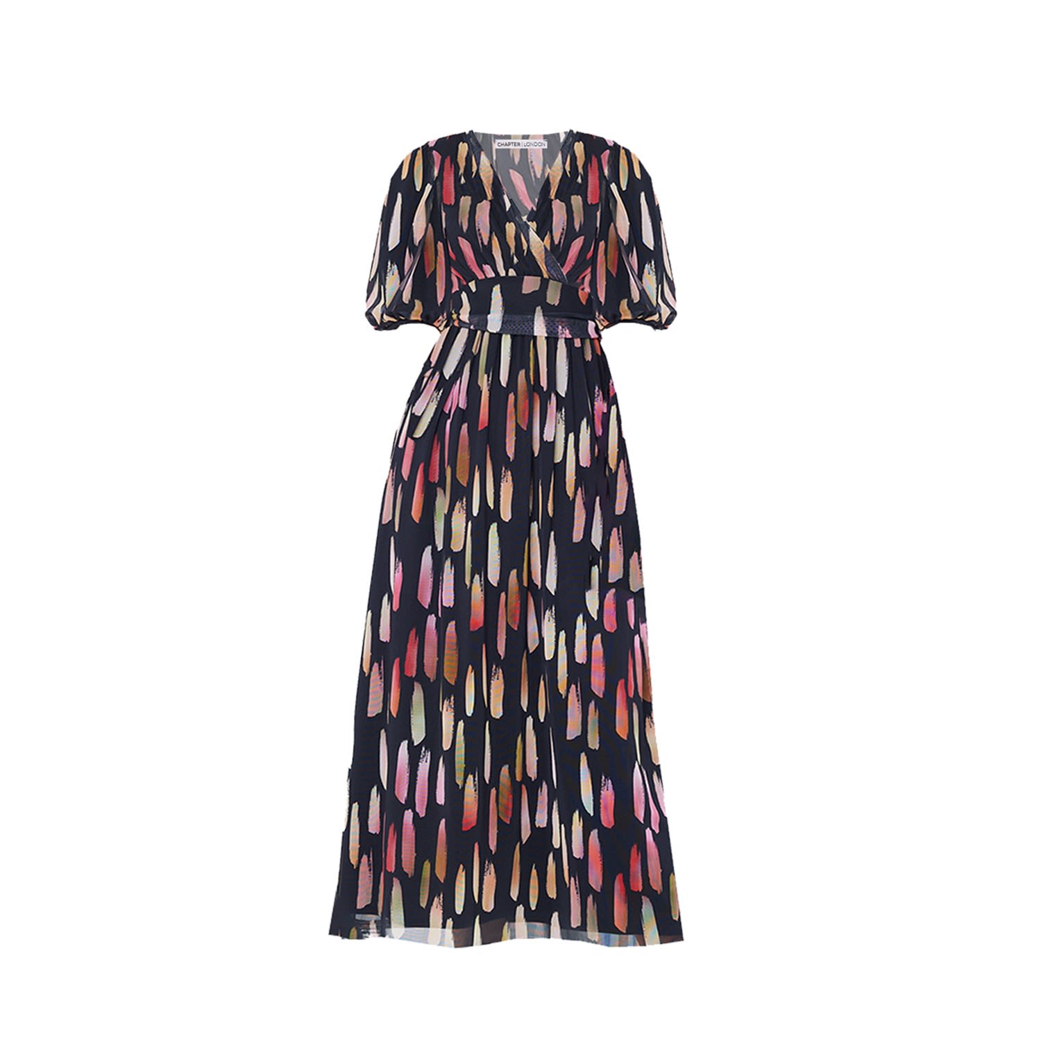 Women’s Yasmine Maxi Dress - Paintstroke Print Extra Small Chapter London