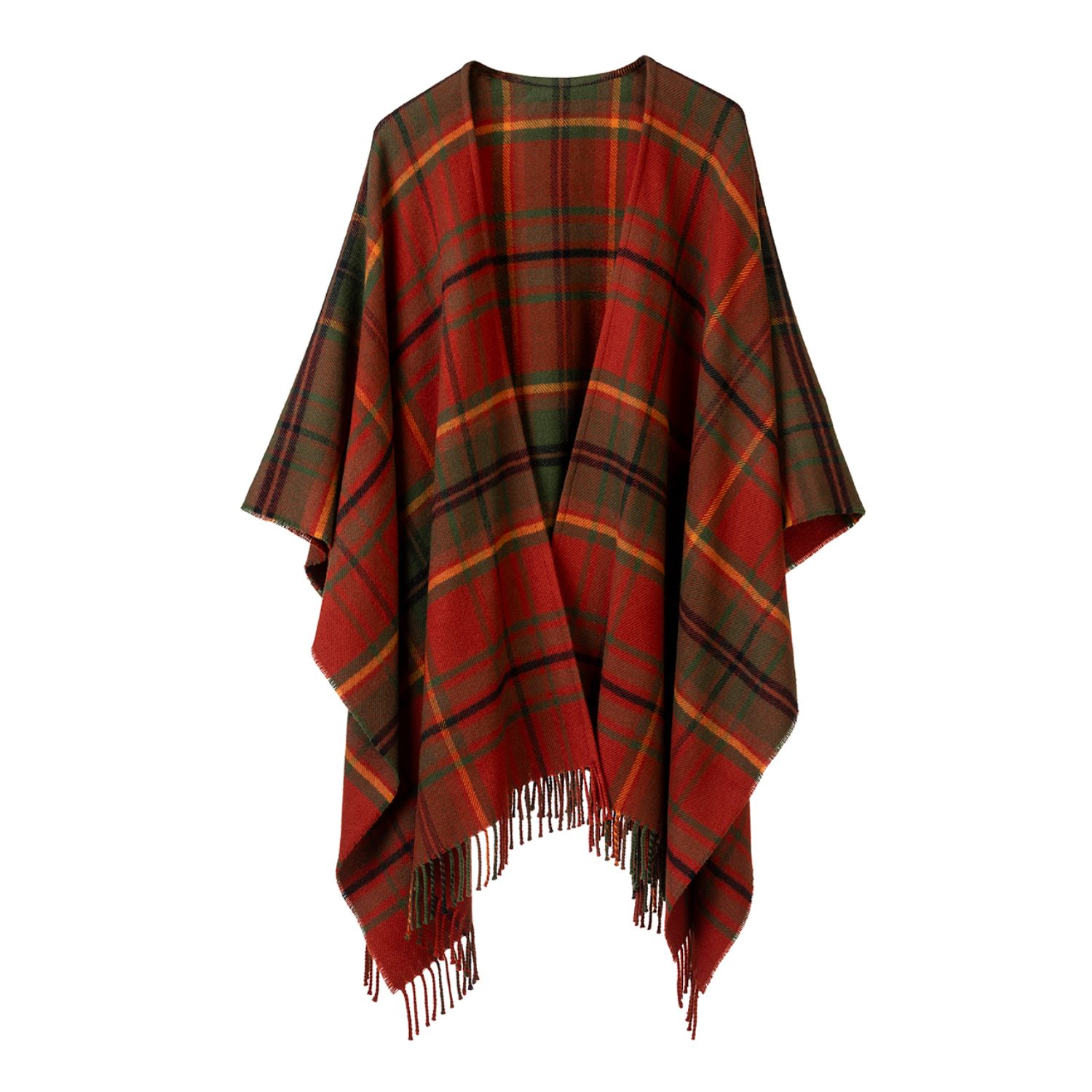 Araminta Campbell Ltd Women's Autumn Woodland Walk Lambswool Serape Orange In Orange
