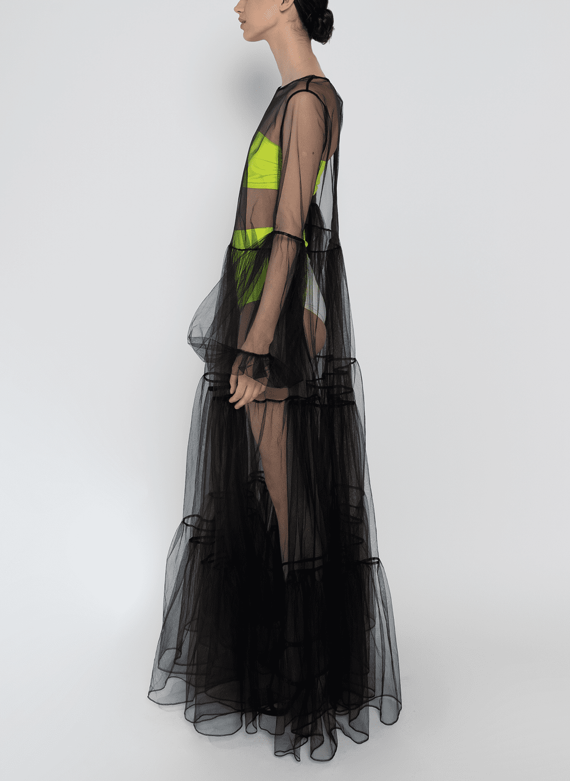 Alena - Maxi Tulle Dress Black | Helene Galwas | Wolf & Badger