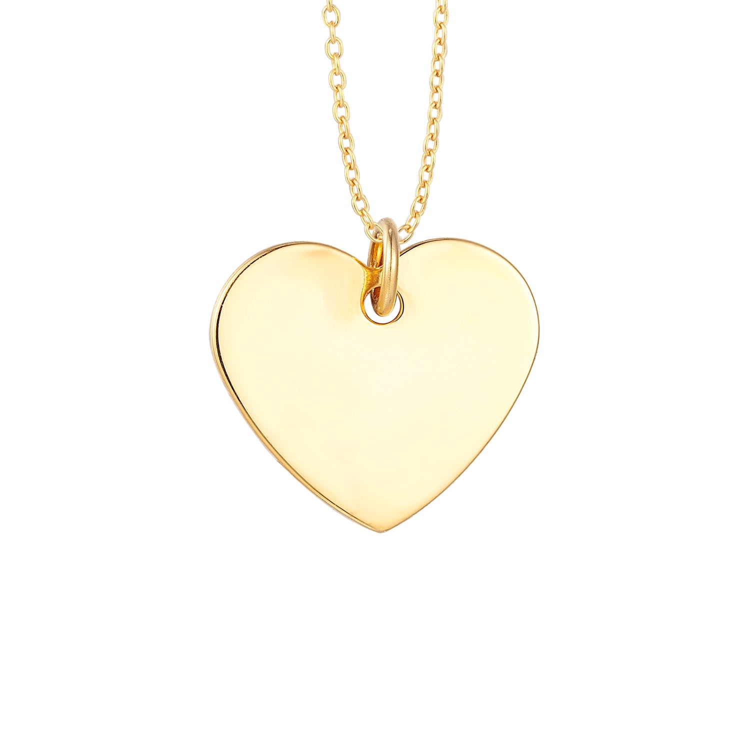 Women’s 22Ct Gold Vermeil Heart Disc Necklace Seol + Gold