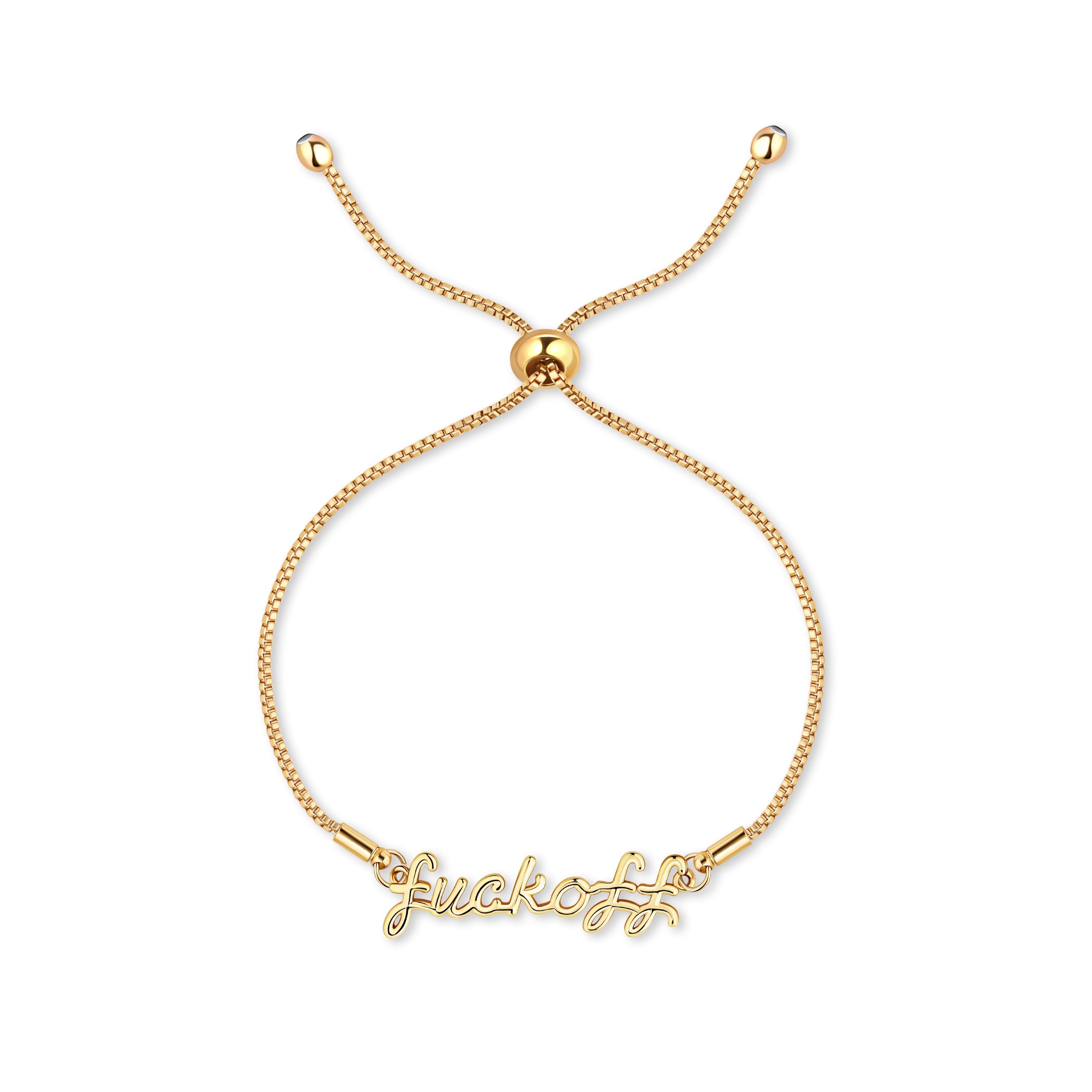 Rejected Hearts Club Women's Gold F Off Bracelet In Gold