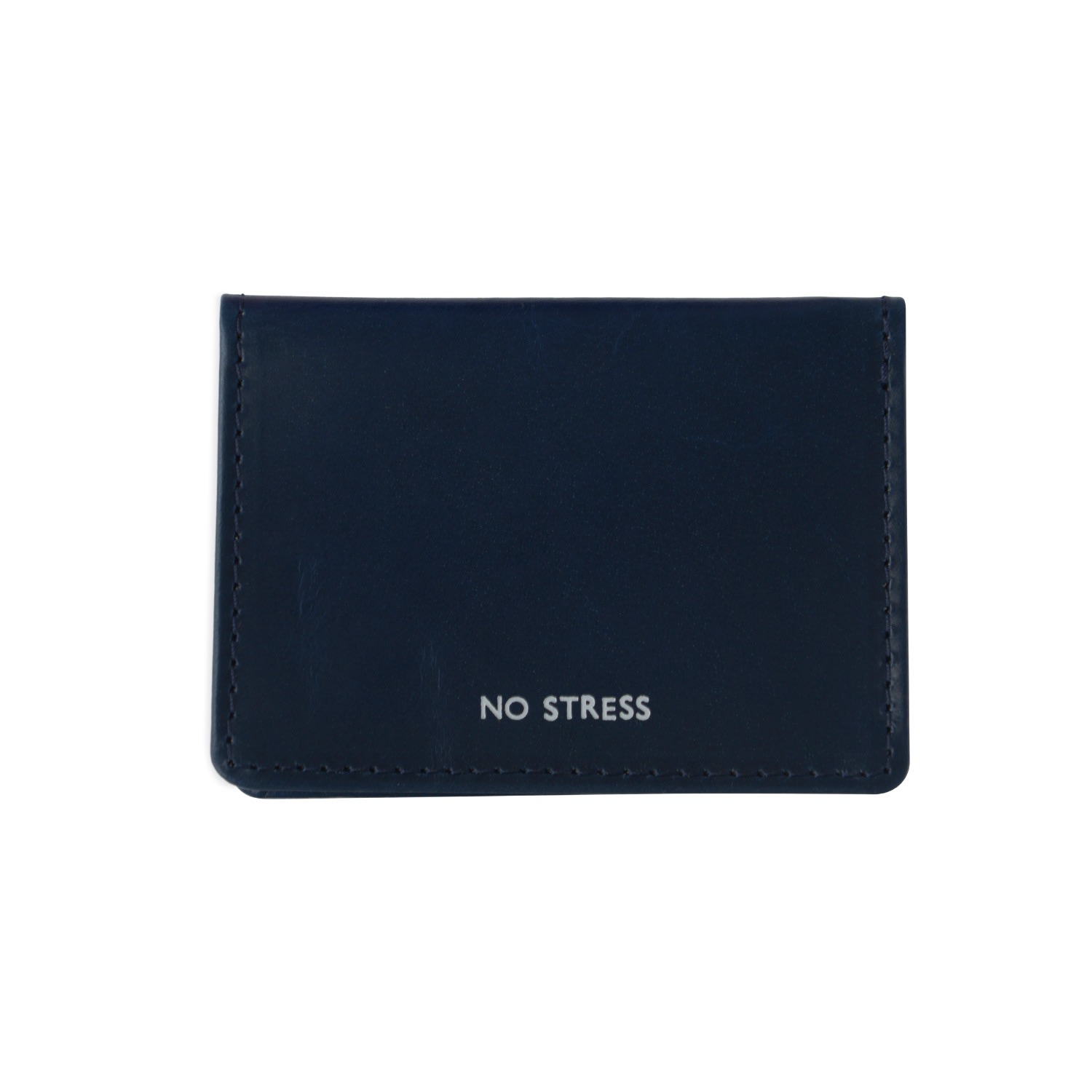 Vida Vida Women's Blue No Stress Navy Leather Travel Card Holder In Black