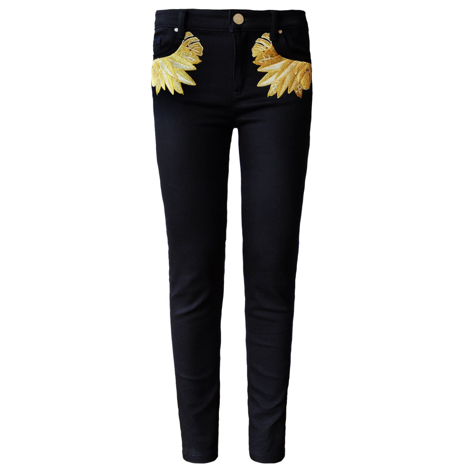 gold leaf jeans