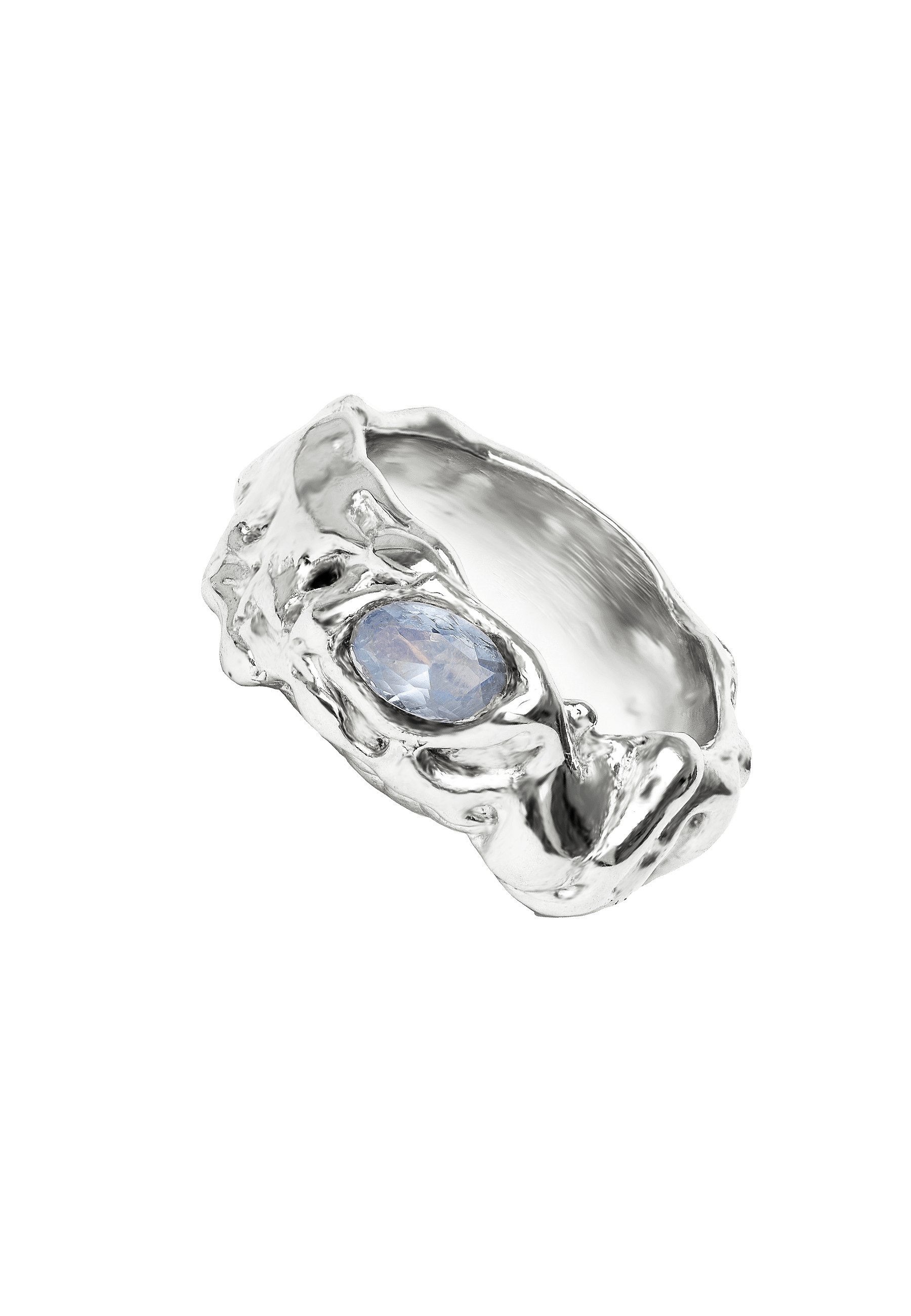 Lavani Jewels Men's Blue / Silver Judy Aquamarine Silver Ring