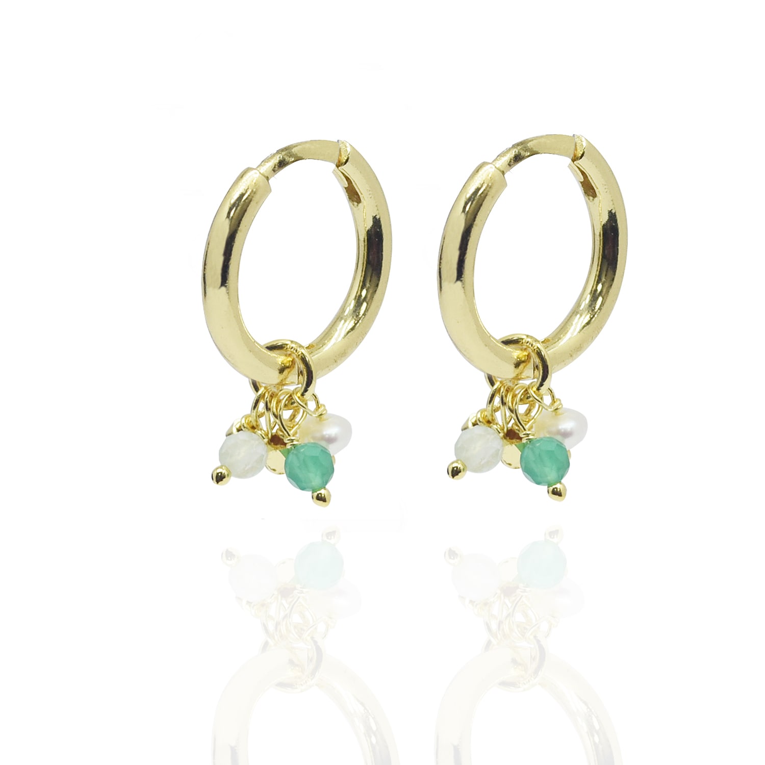 House Of Elliott Women's Green / White Verde Earrings