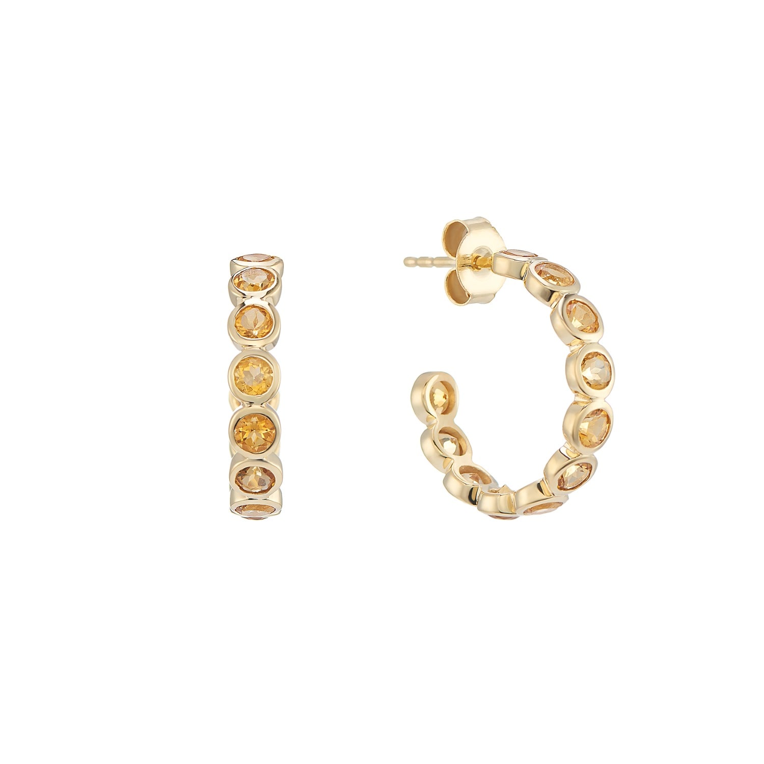 Auree Jewellery Women's Gold / Yellow / Orange Ortigia Citrine & Gold Vermeil Hoop Earrings