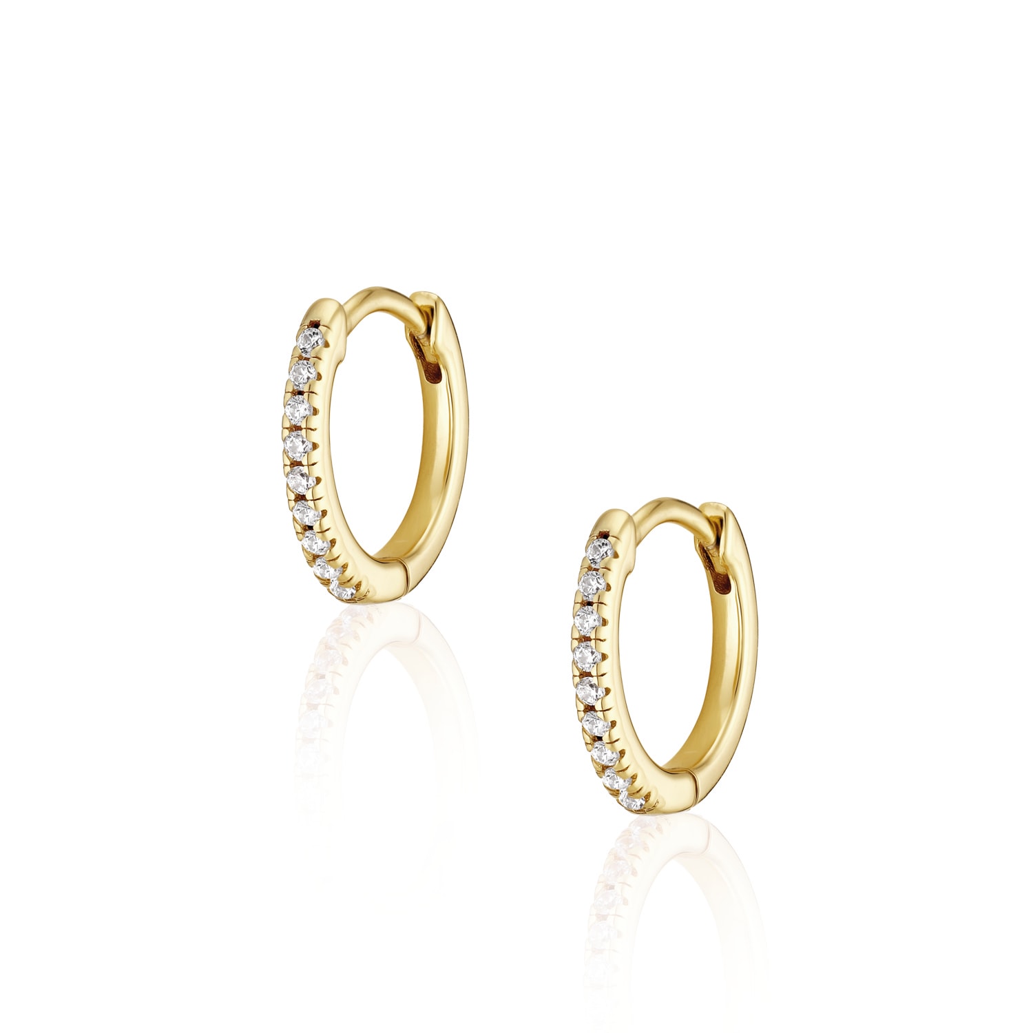 Alura Copenhagen Jewellery Women's Gold Grace Mini Hoops W. Zirconia In Gold