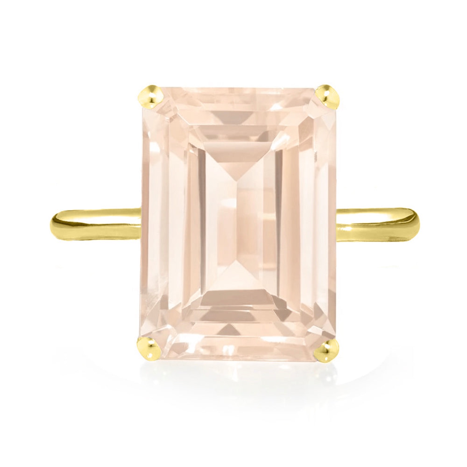 Augustine Jewels Women's Pink / Gold Yellow Gold Rose Quartz Ring In Multi