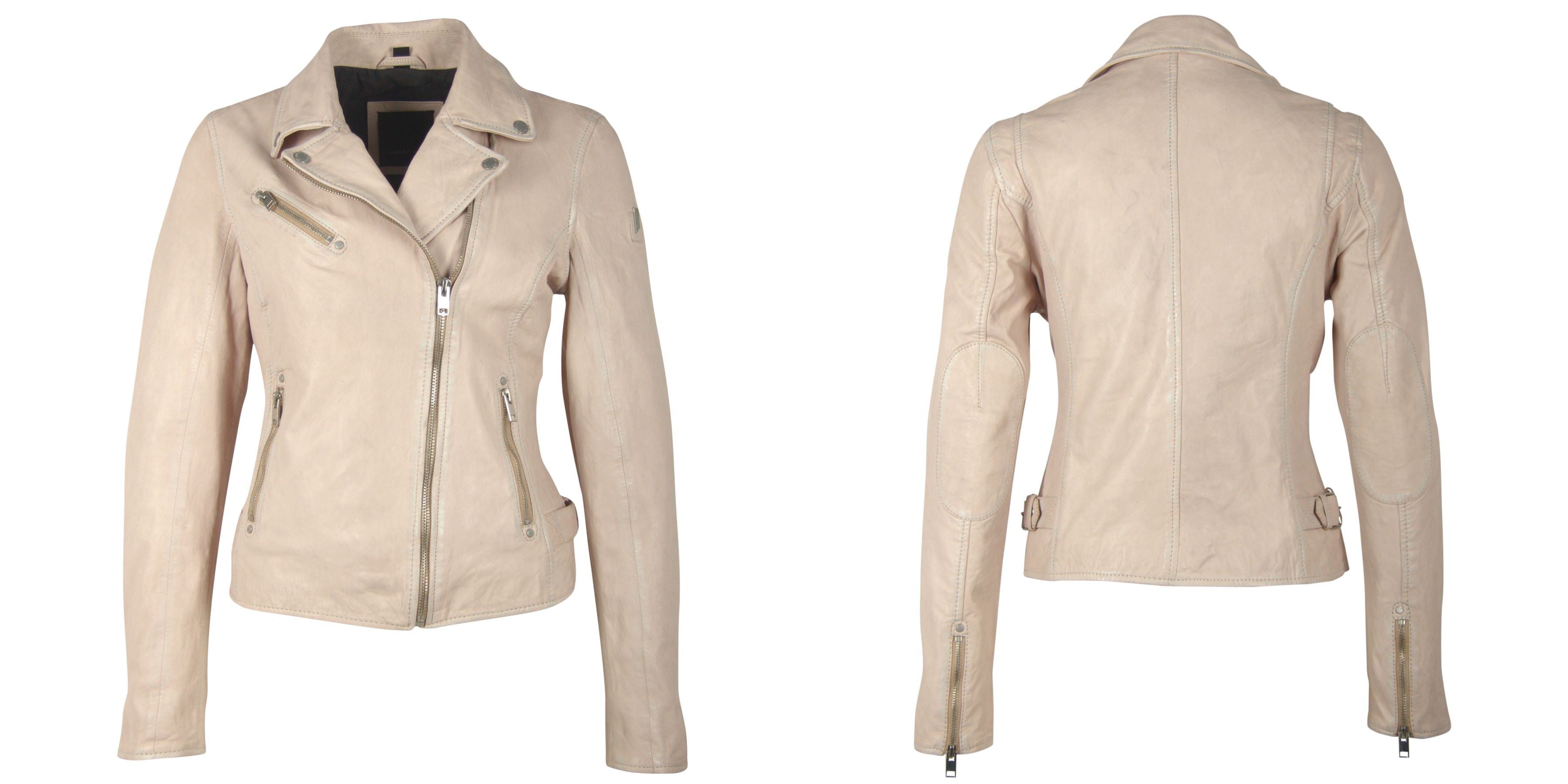 Mauritius Women's Pink / Purple Sofia Rf Leather Jacket, Pale Pink In Pink/purple