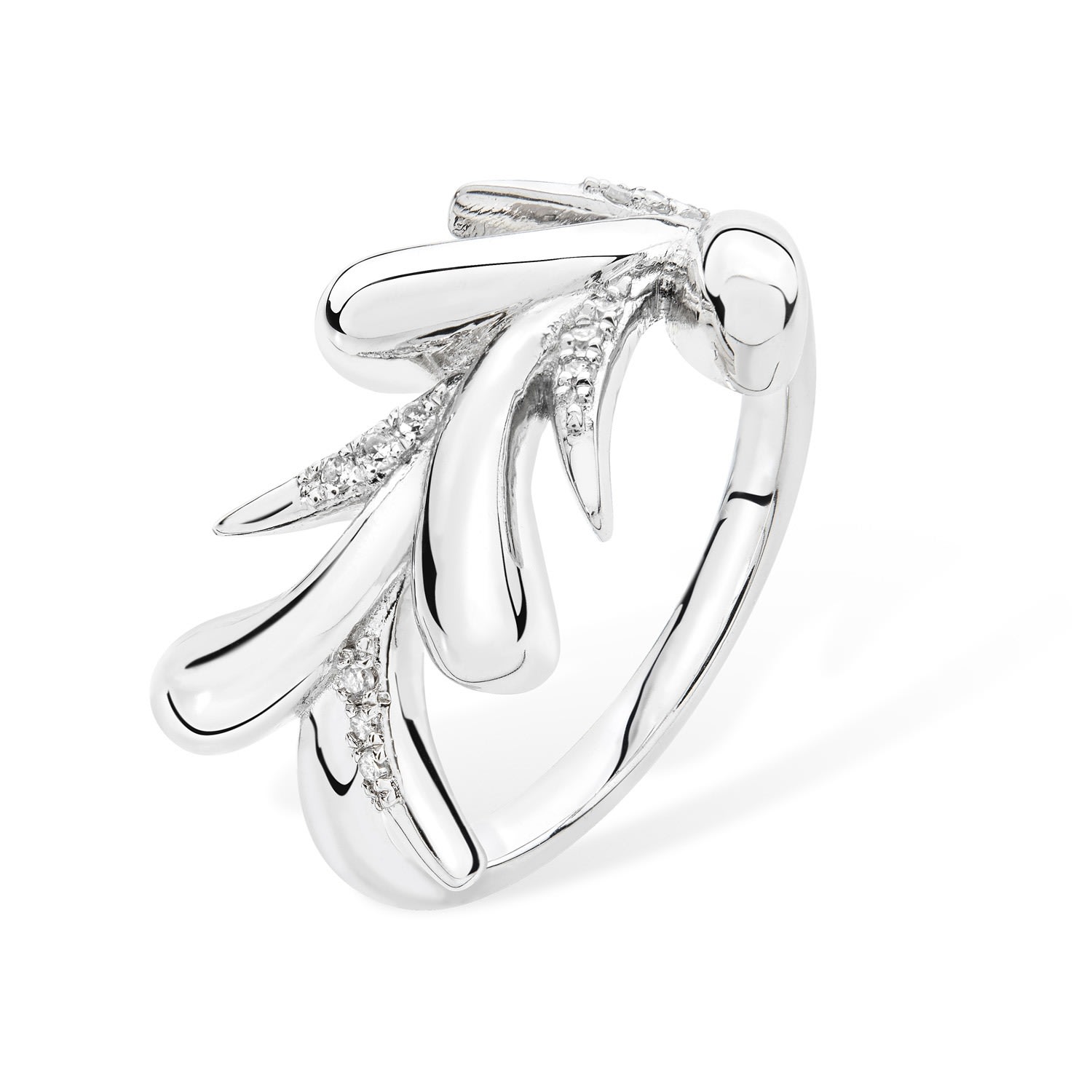 Lucy Quartermaine Women's Silver Sycamore Kiss Ring In Metallic