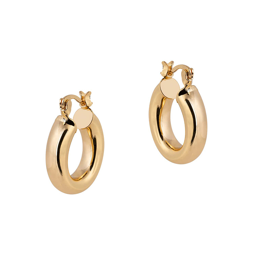 Women’s Lola Chubby Round Gold Hoop Earrings Amadeus