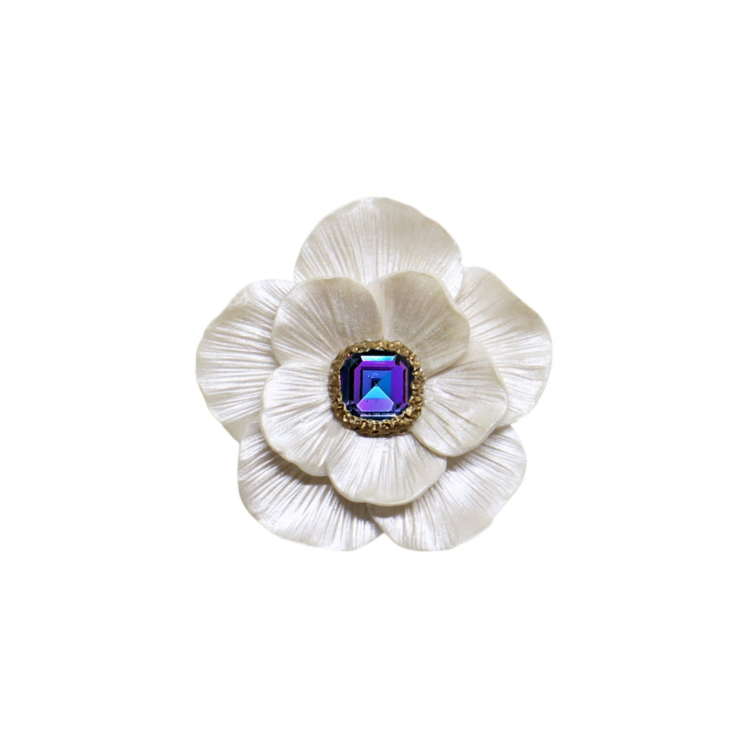 Women’s Gold / White Fairytale Brooch - Galaxy Swarovski | Alegoria Jewellery
