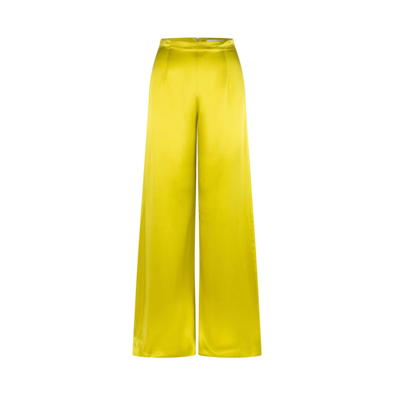Cavanagh Baker Women's Yellow / Orange Silk Charmeuse Wide Leg Pant In Yellow/orange