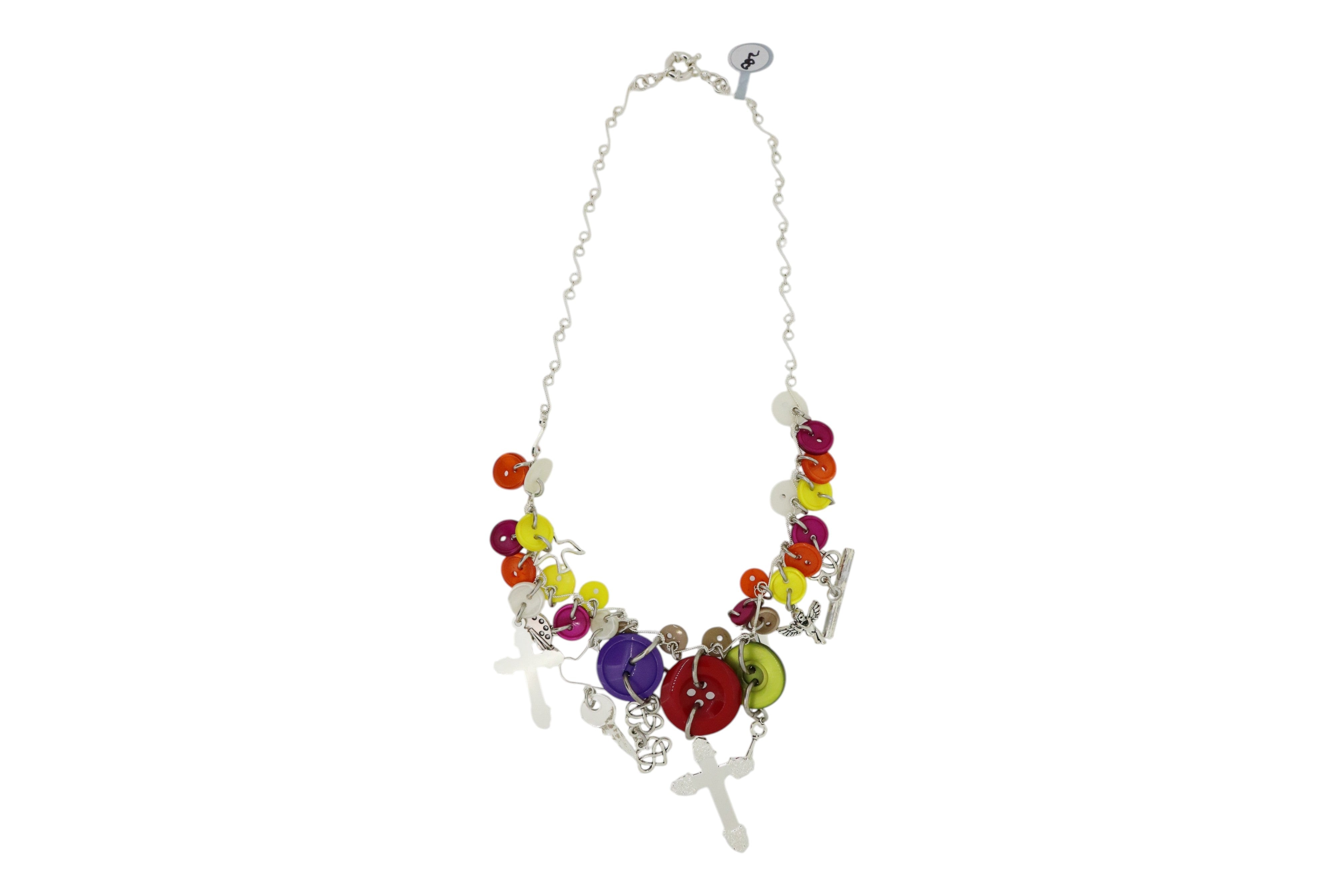 Vickisarge Women's Silver The Button Hero Necklace In Silver