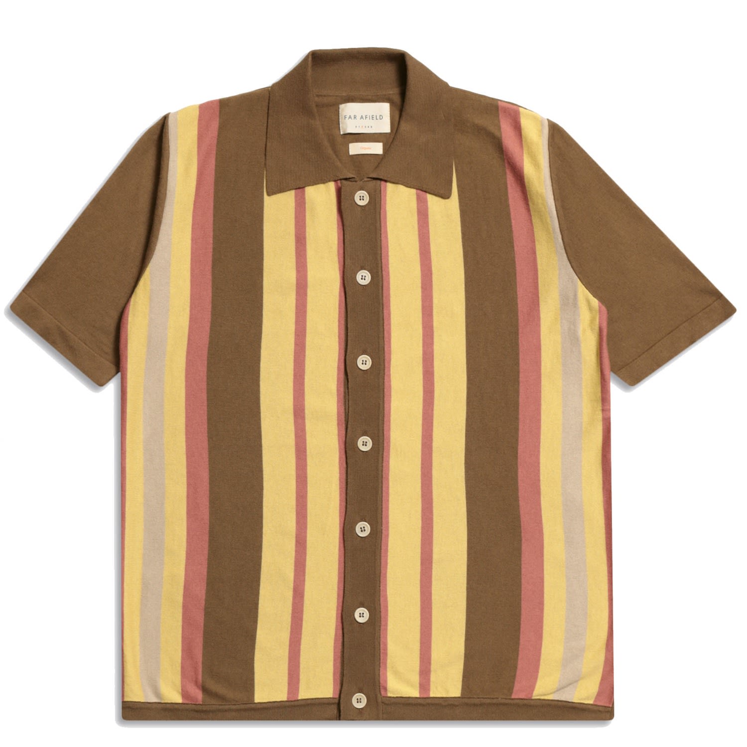 Men’s Far Afield Velzy Cardigan - Picchi Stripe Brown / Multi Medium Peraluna