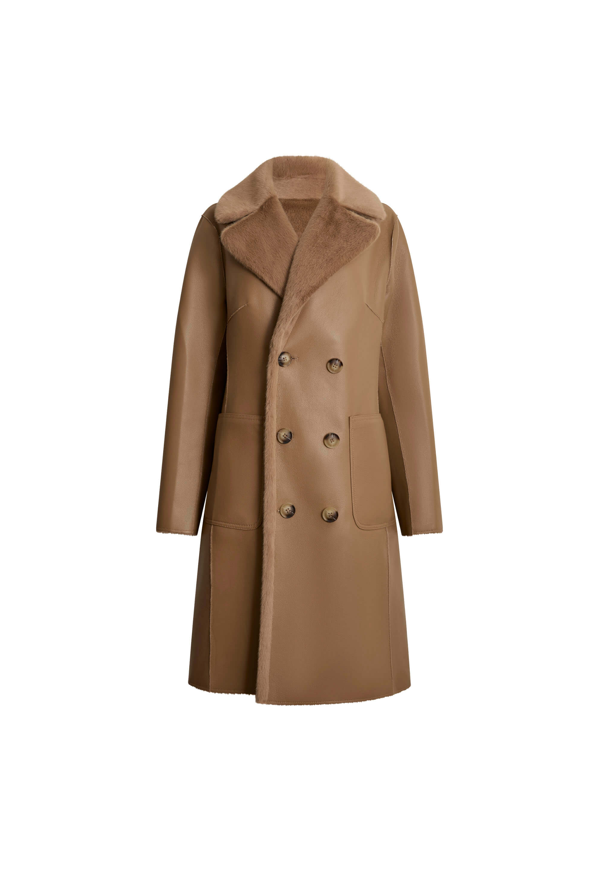 James Lakeland Women's Reversible Brown Coat In Brown