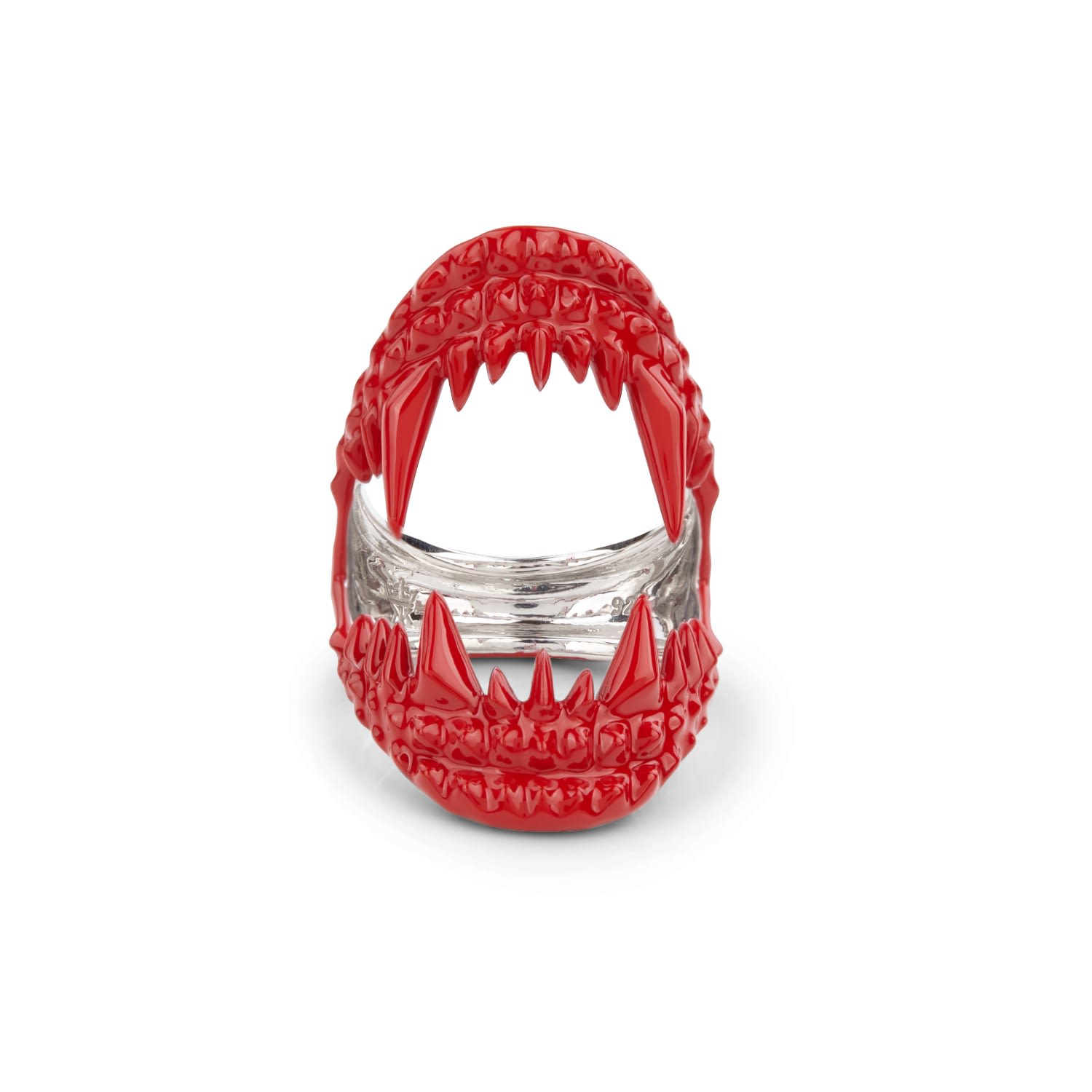 Kasun Women's Vampire Bite Ring - Red In Red
