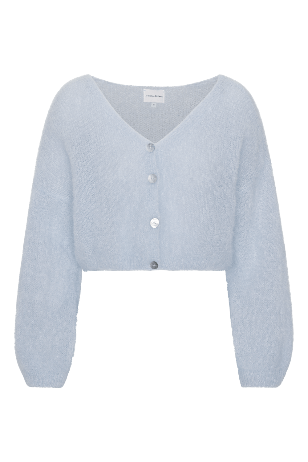 Americandreams Women's Cornelia Cropped Cardigan Light Blue