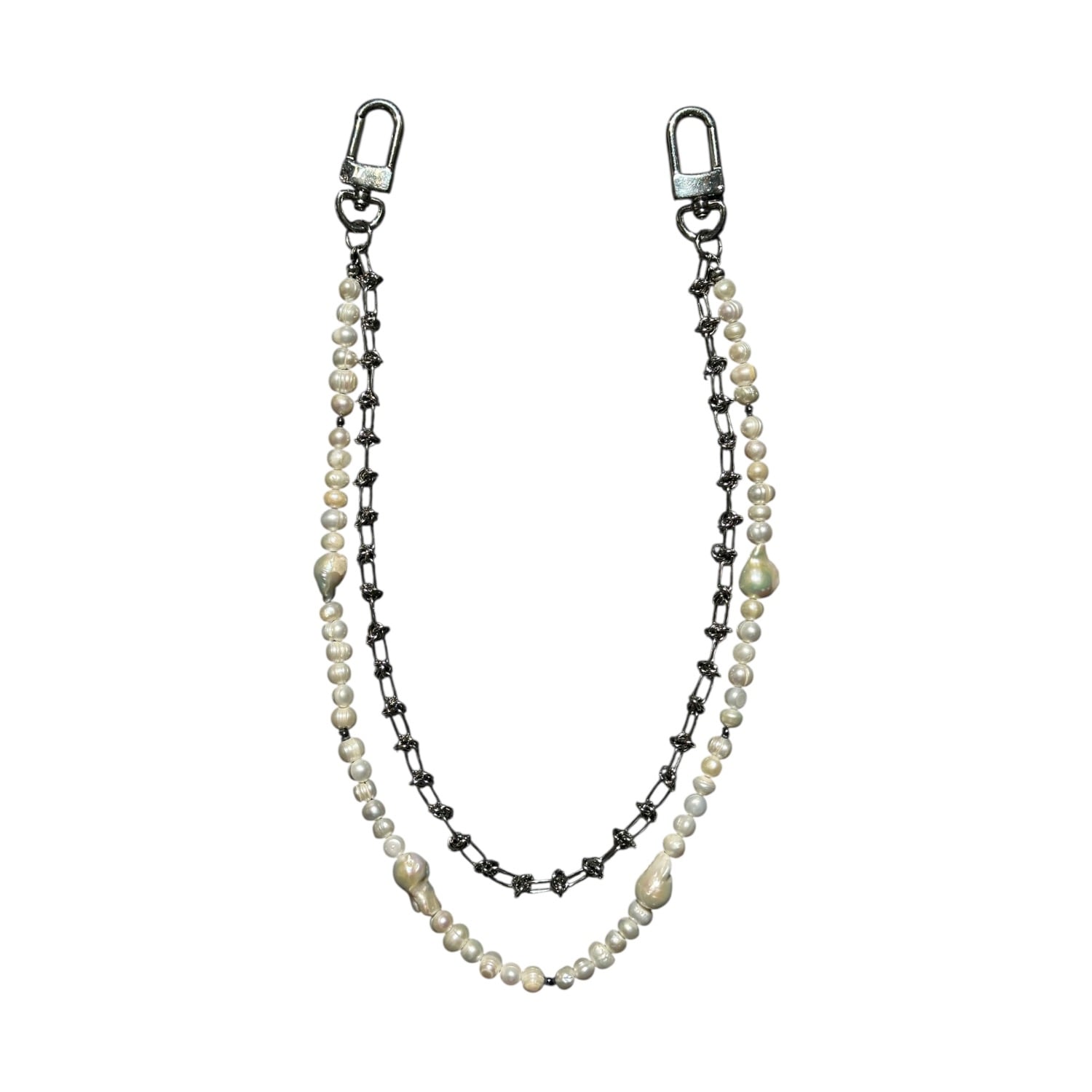 Urbane Jewelry Studio Men's White Freshwater Pearl Pant Chain In White