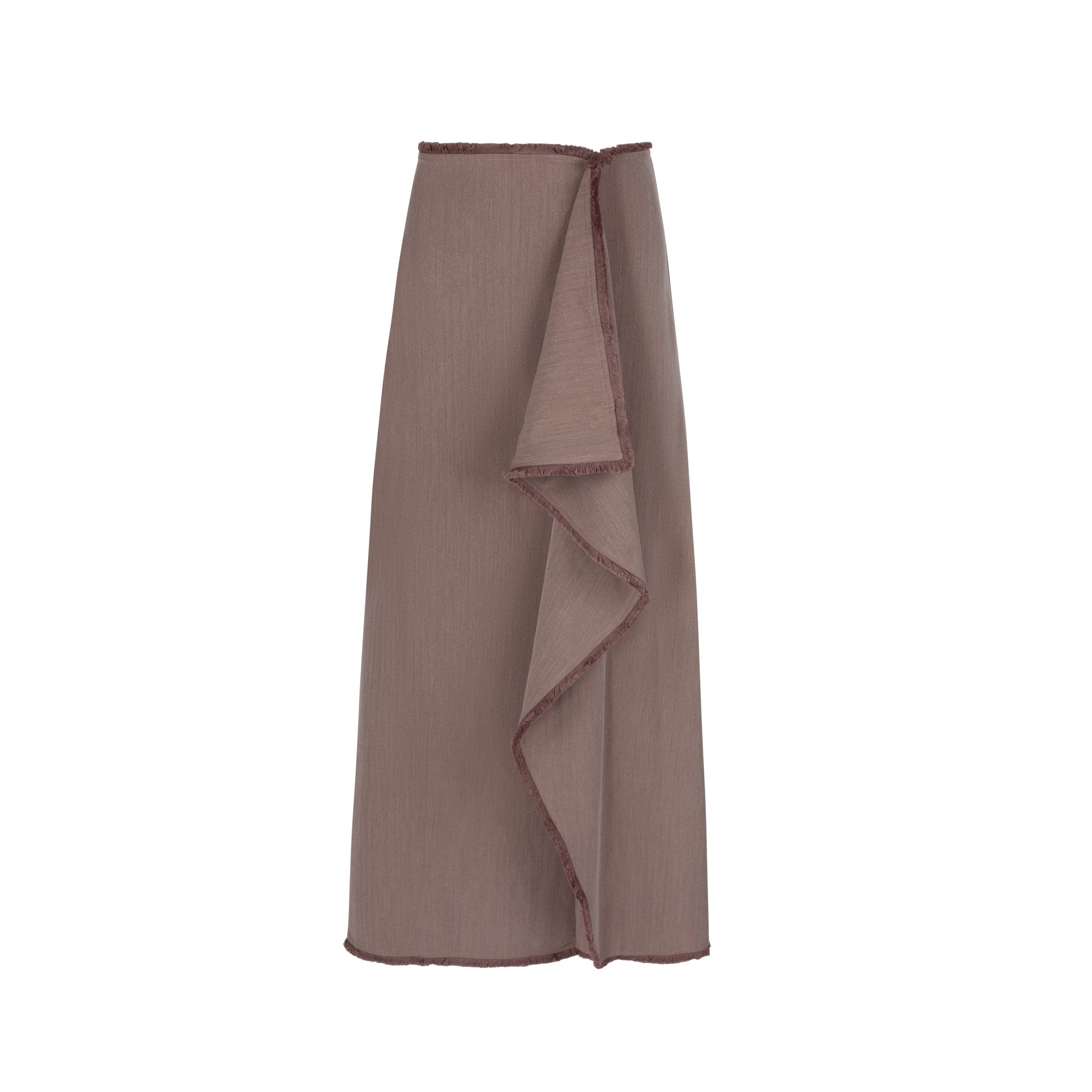 Loup Clothing Women's Herringbone Skirt Brown In Brown