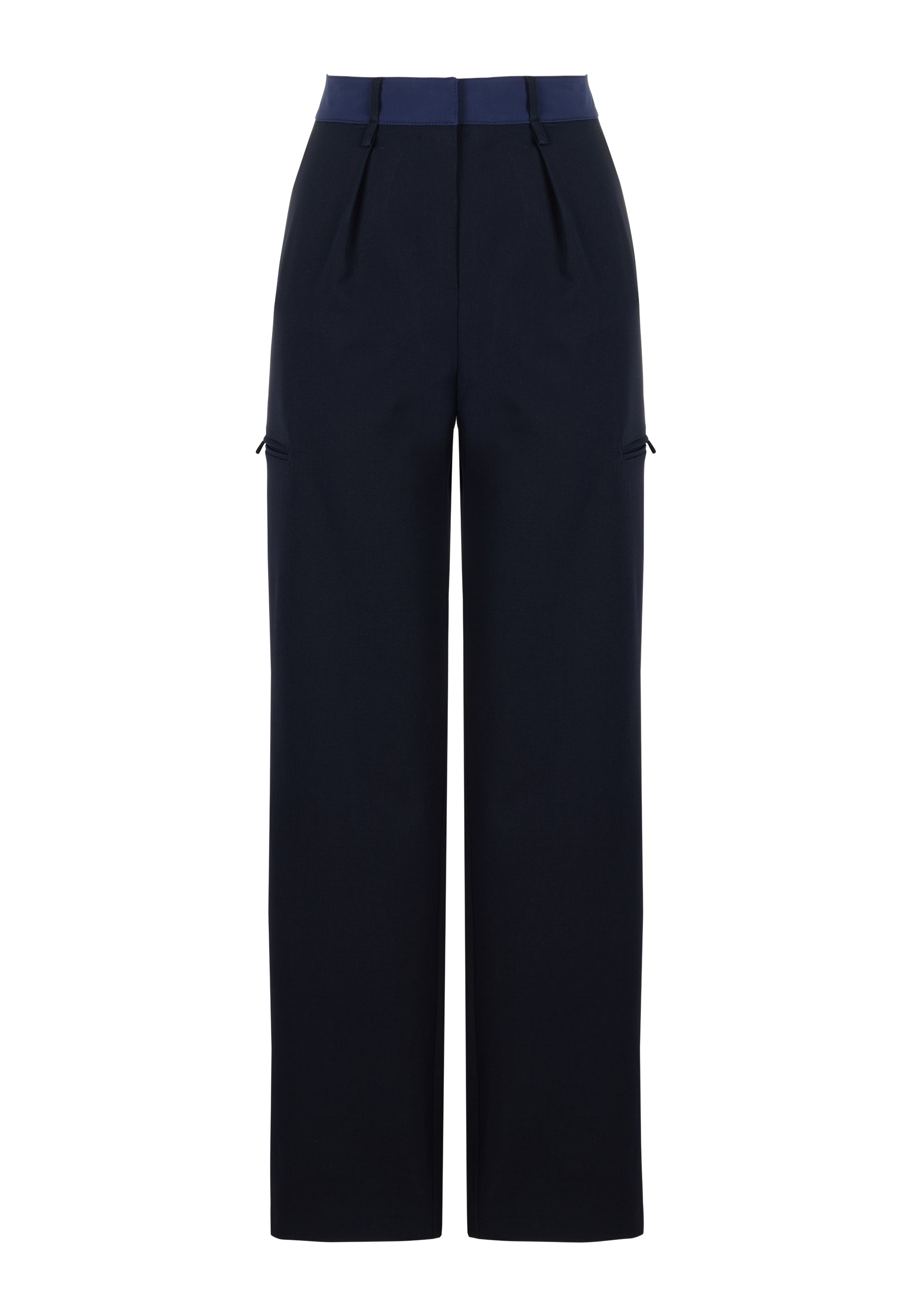 Shop Nocturne Women's Navy Blue High-waisted Pants