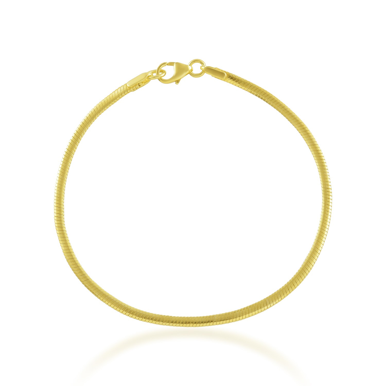 Shop Arvino Women's Seamed Snake Chain Bracelet Gold Vermeil