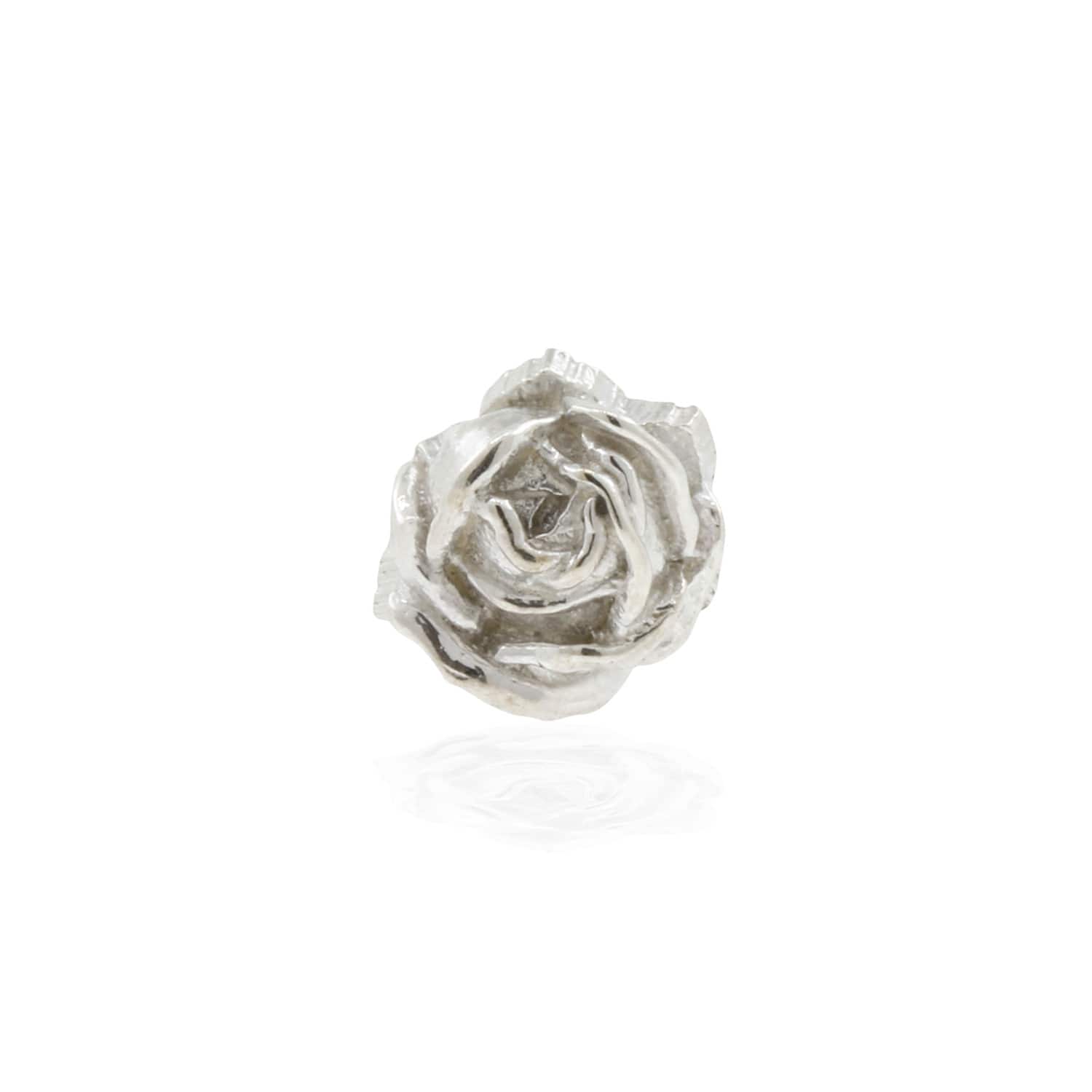 Silver rose deals brooch