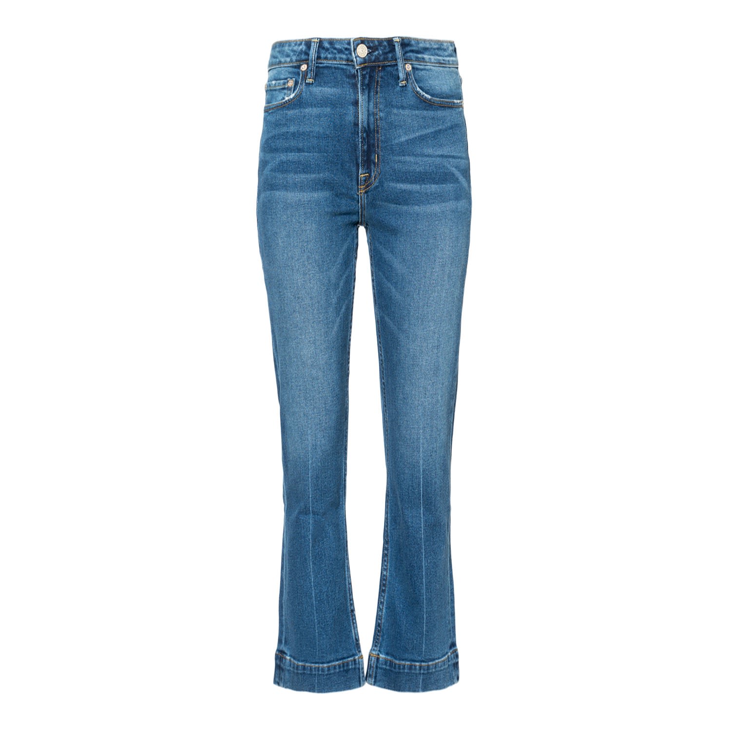 Noend Denim Blue Farrah Kick Flare Jeans In Bella In Blue