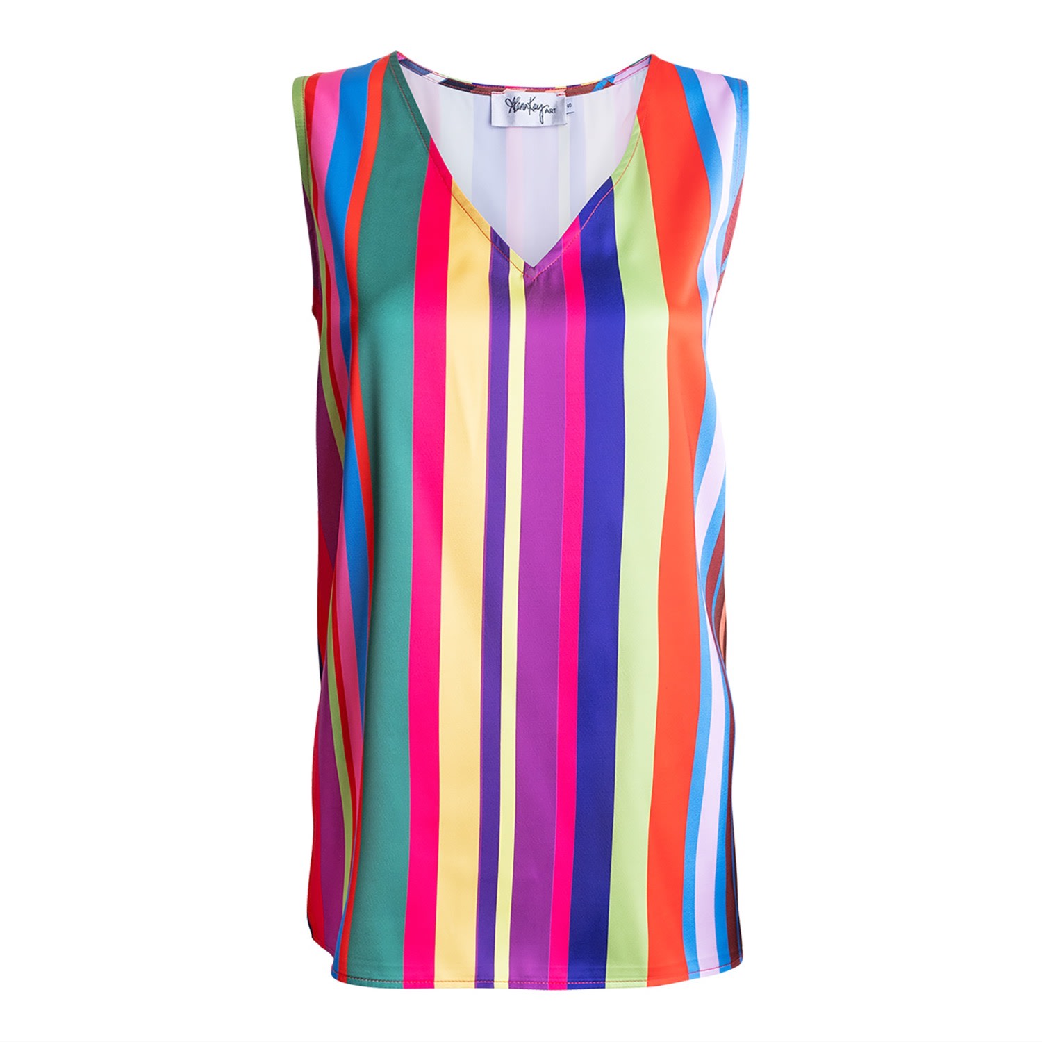 Women’s Katie Sleeveless V-Neck Blouse - Multicolour Extra Large Alanakayart