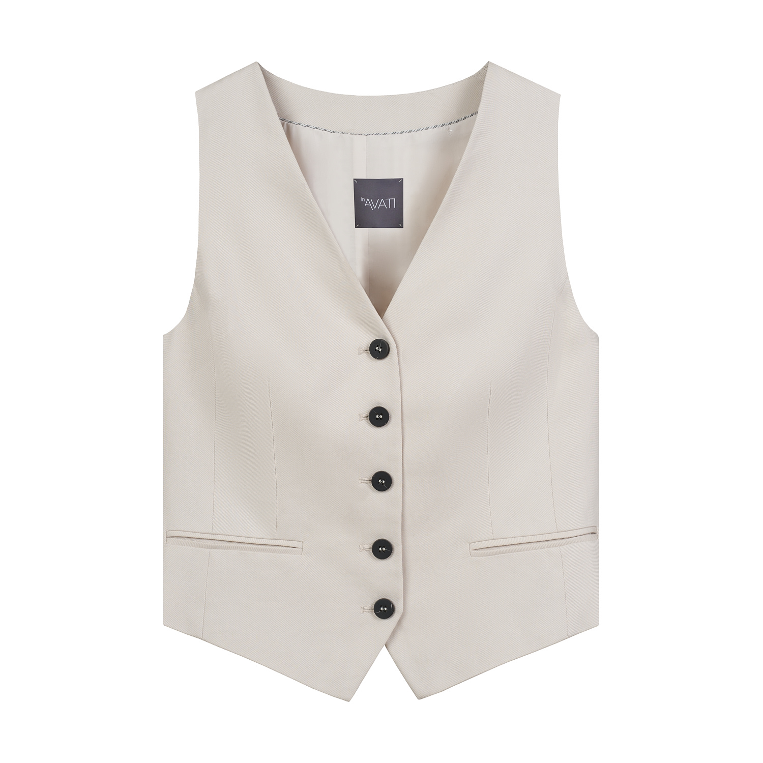 Inavati Women's Neutrals Slim Fit Vest In Milk