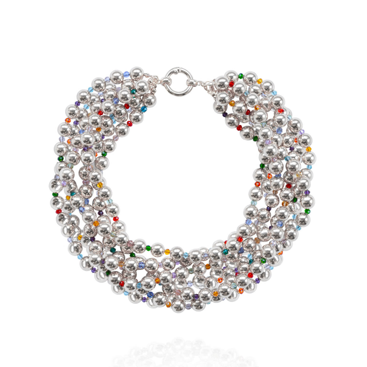 Saule Label Women's Ilka Necklace Stack In Silver Sweetness
