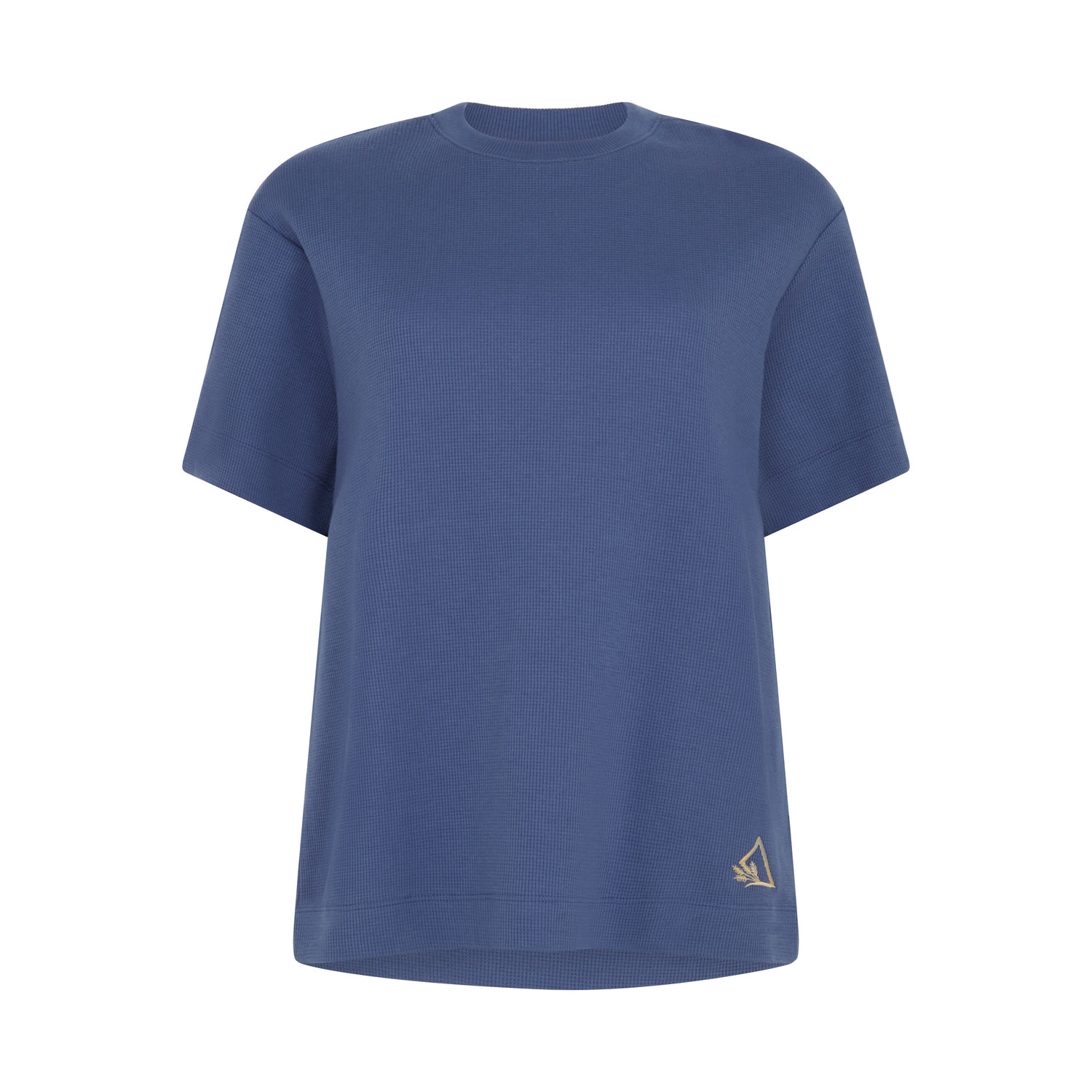 Hay Life Women's Blue Waffle Boxy Tee Navy In Blue
