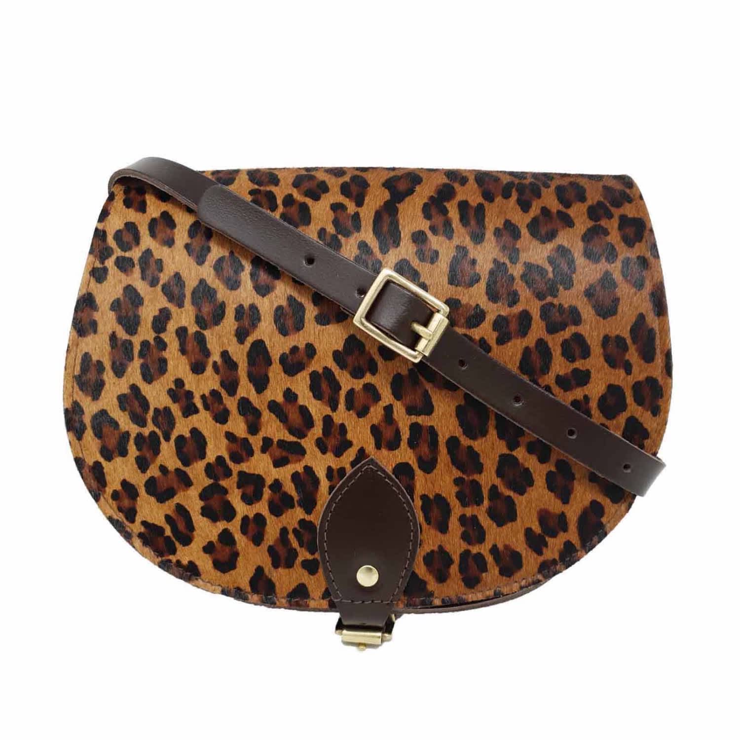 animal print leather bag