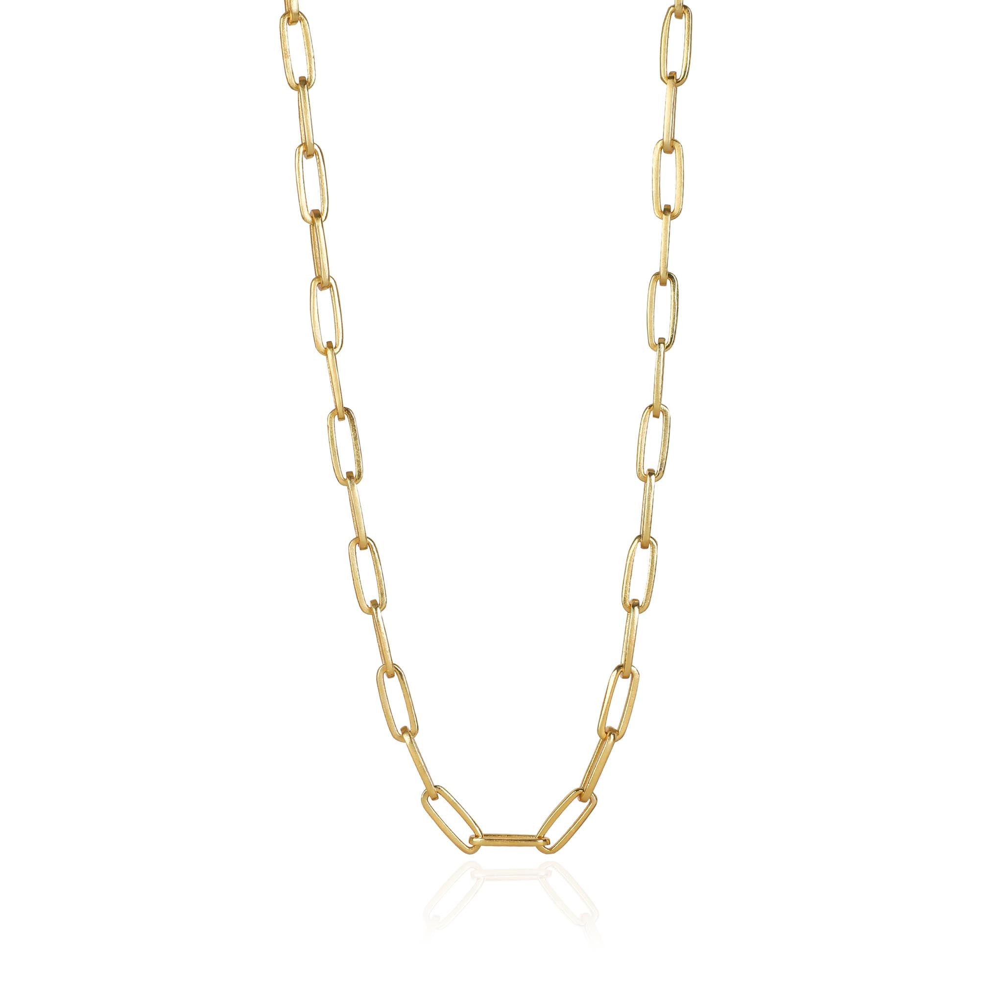 Lila Rasa Women's Paperclip Chain Necklace Gold Large In Gold