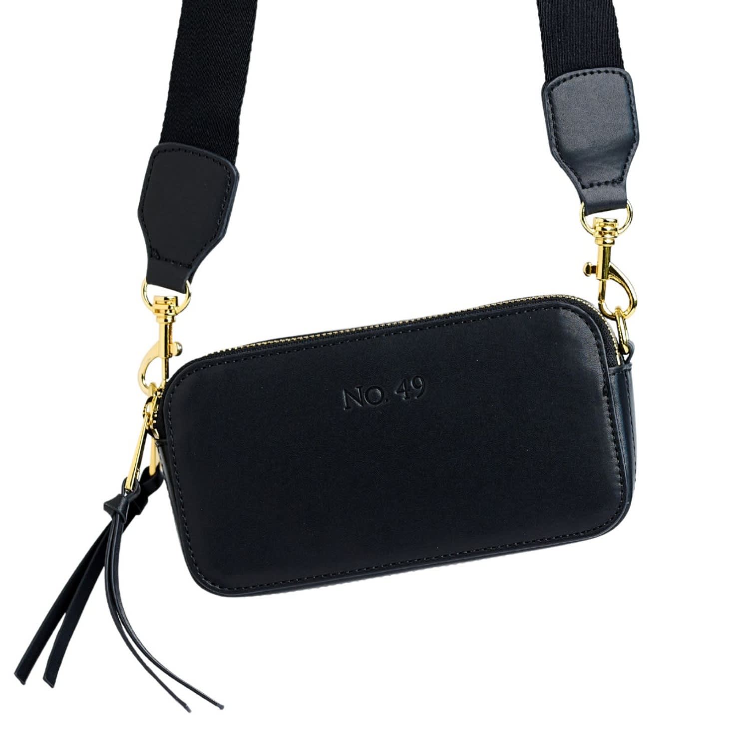 No.49 Handbags Women's Black Kiki Larger Version Two, Bamboo In Black