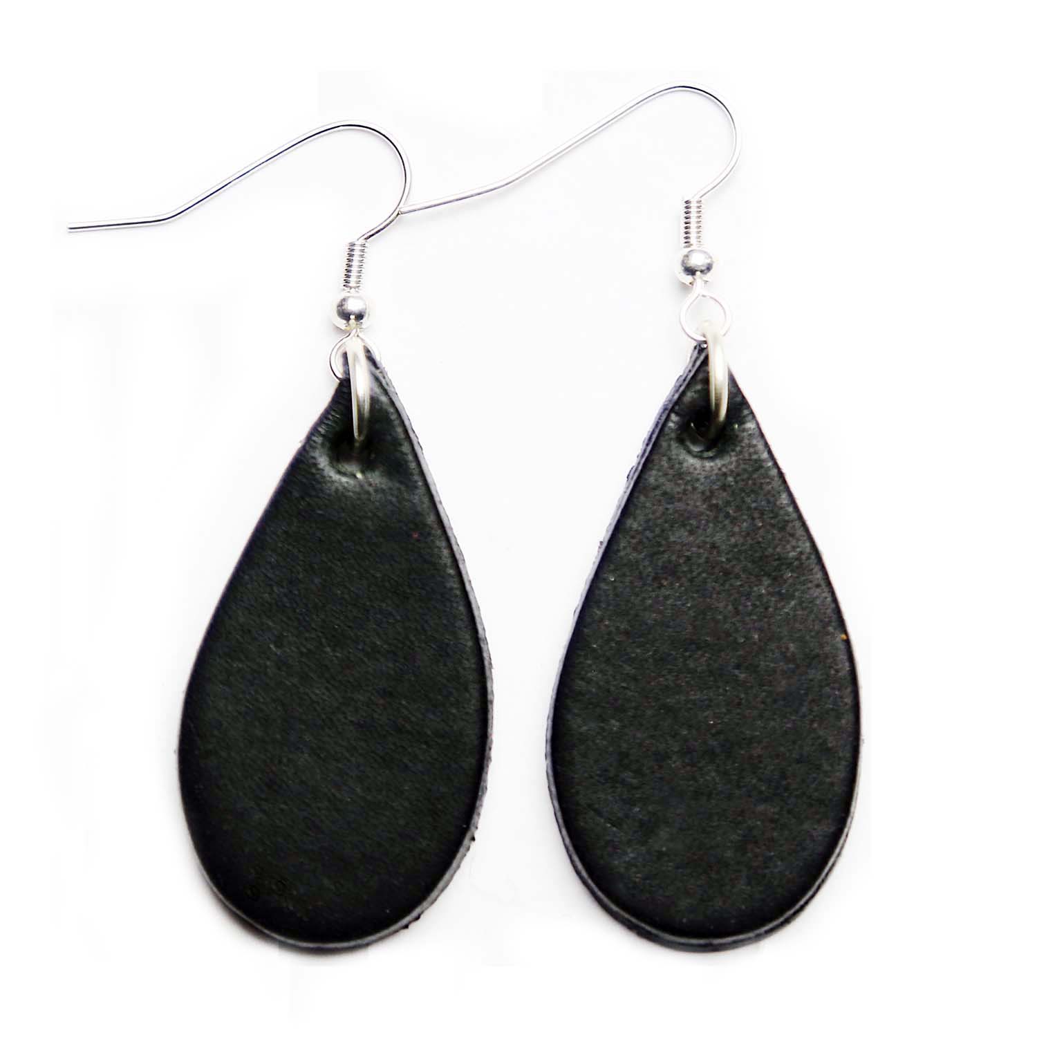 Women’s Auricle Black Leather Earrings N’damus London