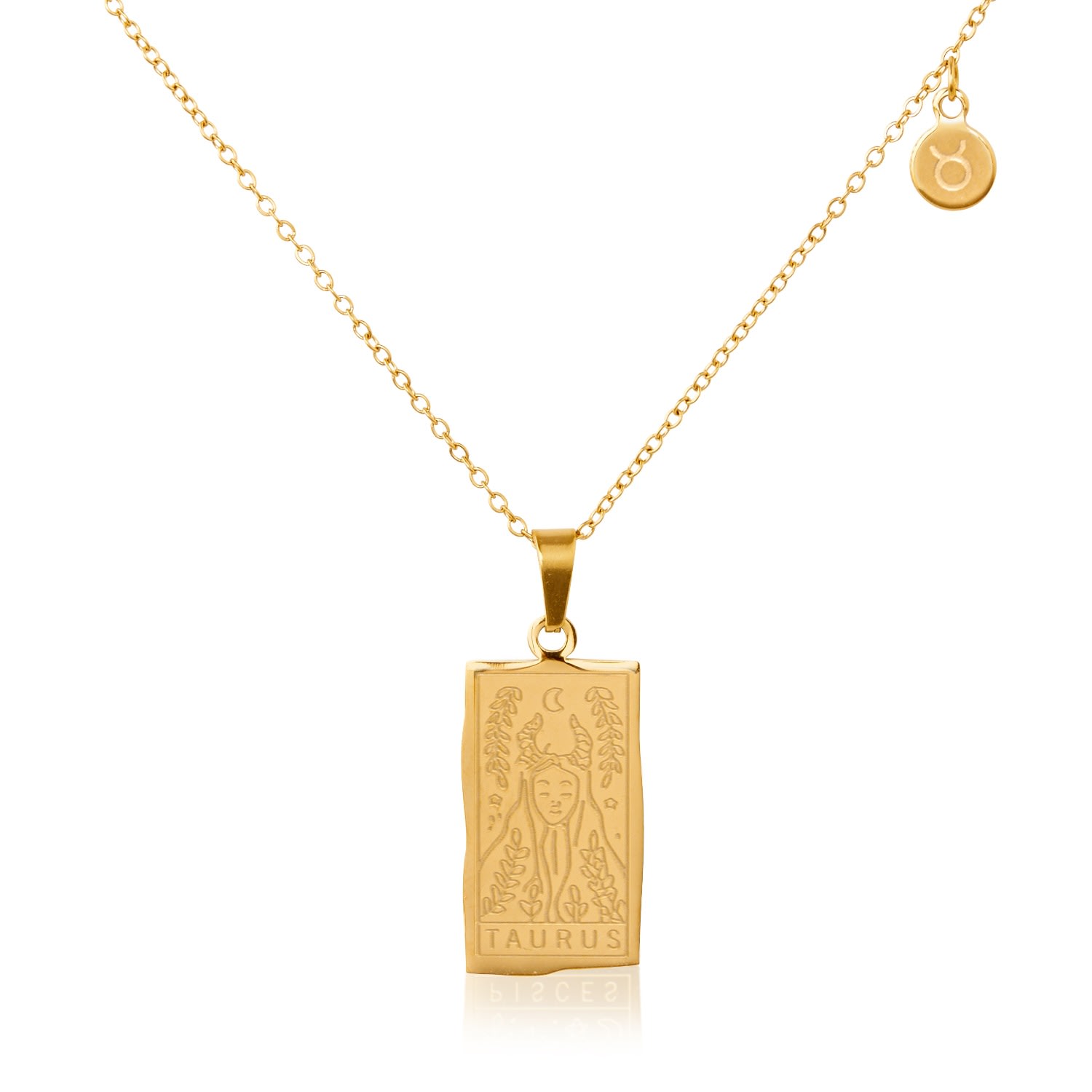 Arctic Fox & Co. Women's Gold Zodiac Star Sign Necklace - Taurus