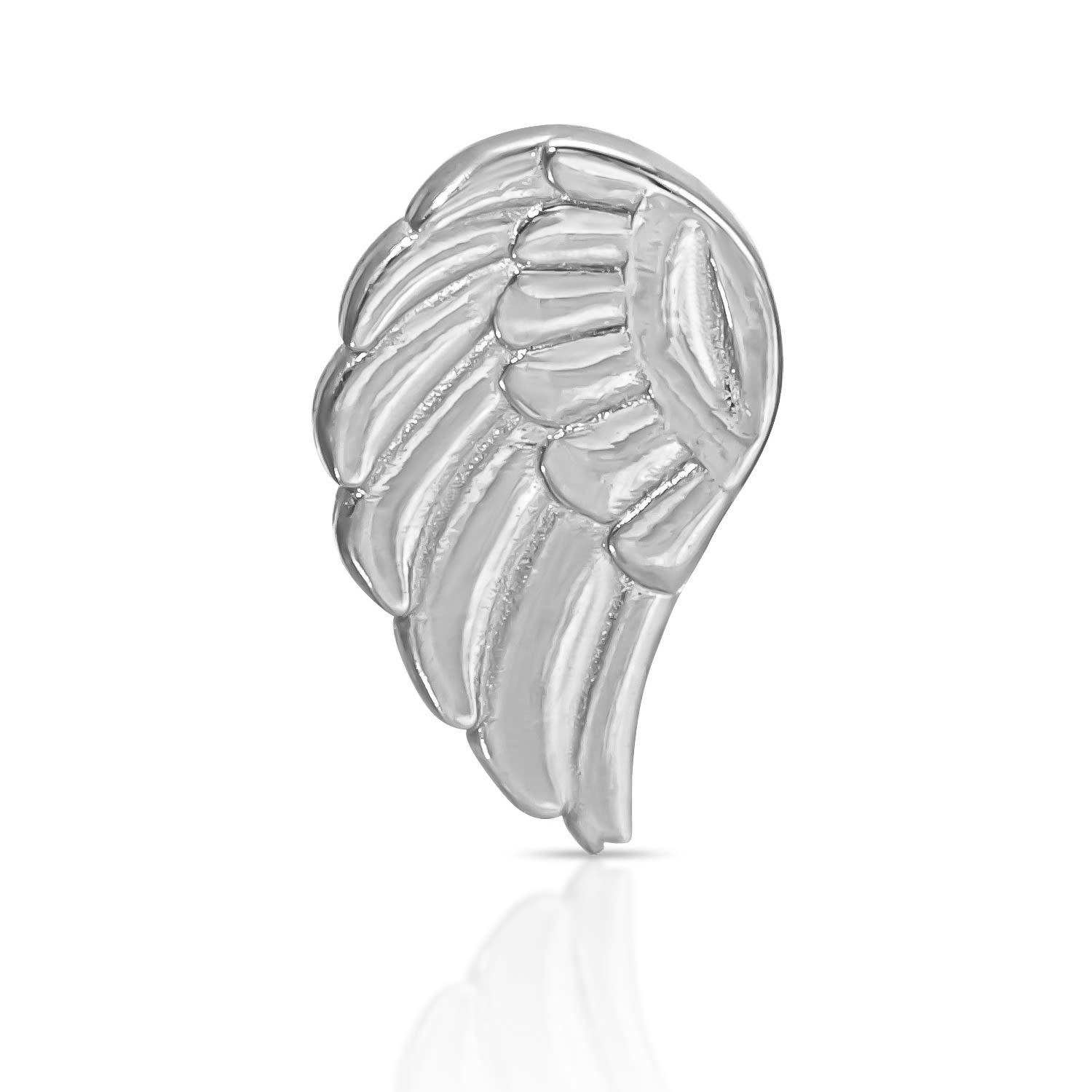 Women’s Charm Stud - 14K White Gold - Angel Wing Maya Brenner