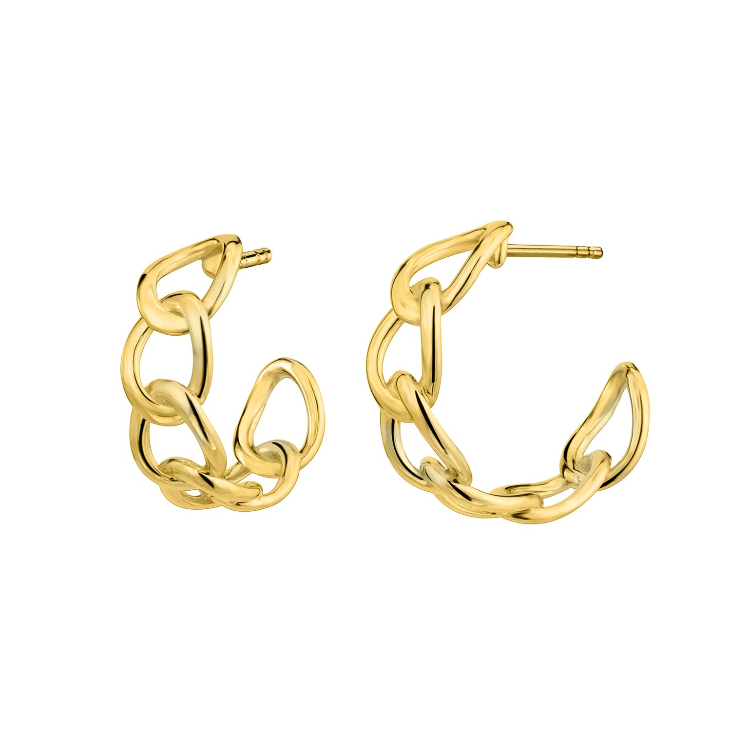 Women’s Gold Chunky Link Hoops Gold & Honey