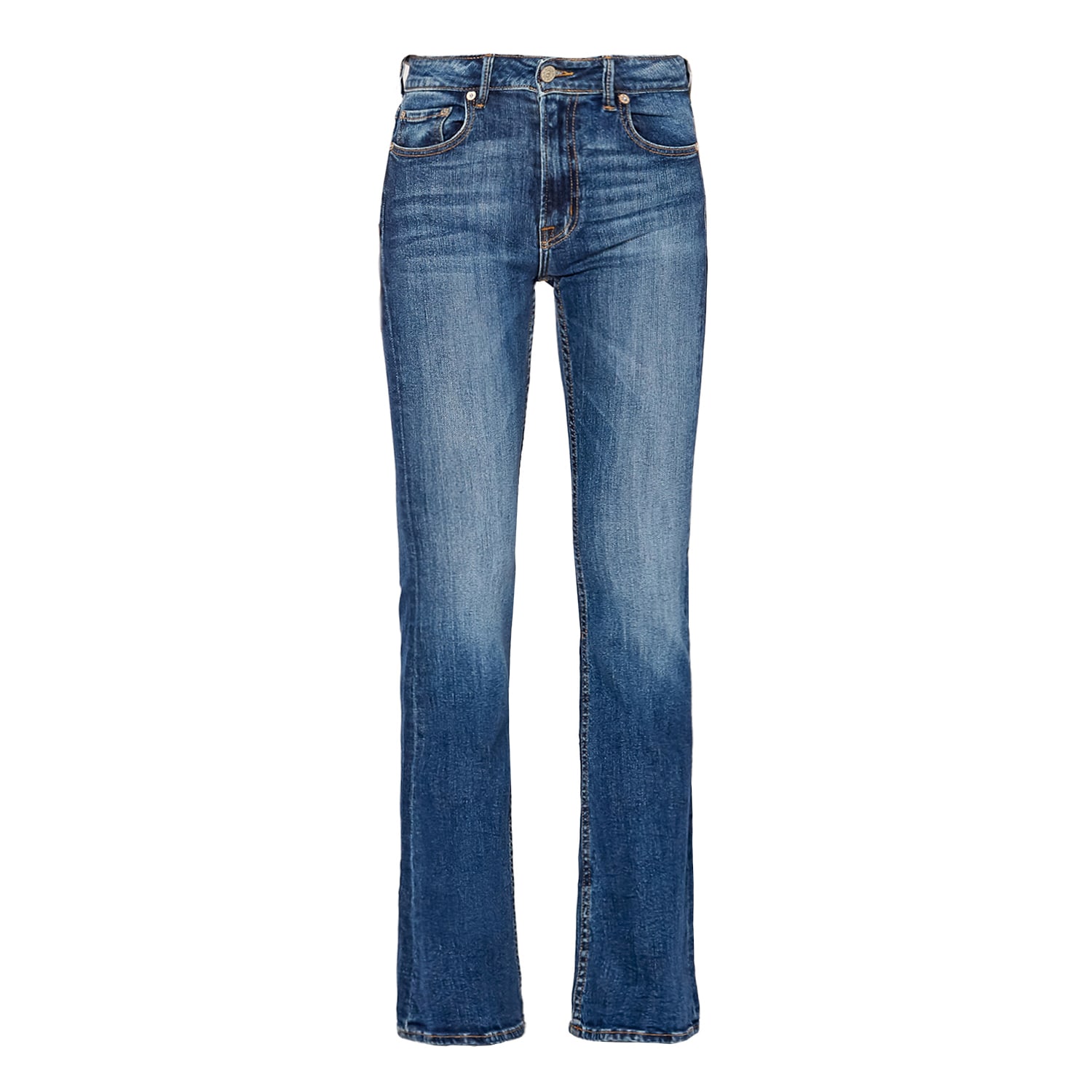 Noend Denim Women's Blue Grace Mid Rise Flare Jeans In Mystic