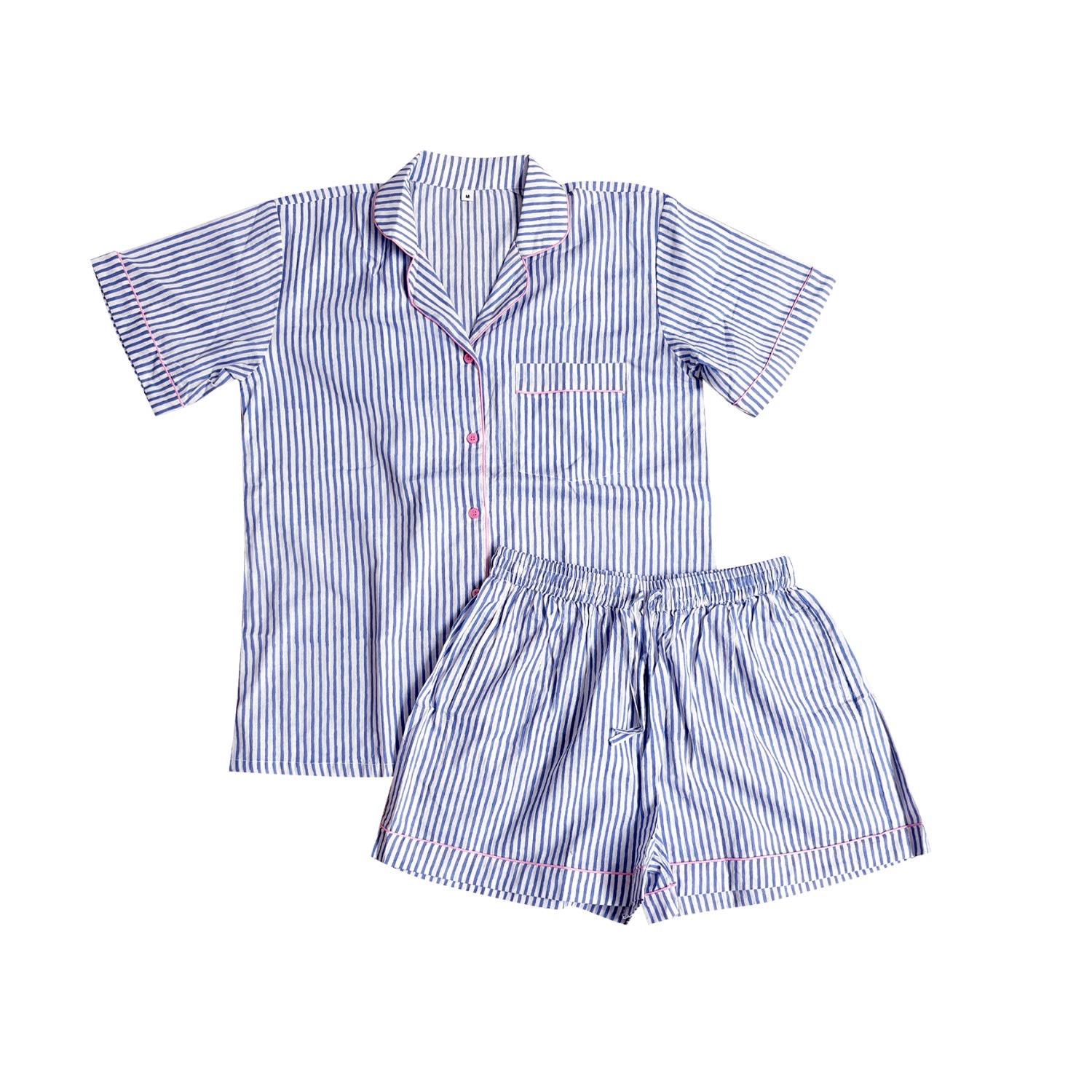 Lilly Loves Women's Blue Stripe Pajama Set