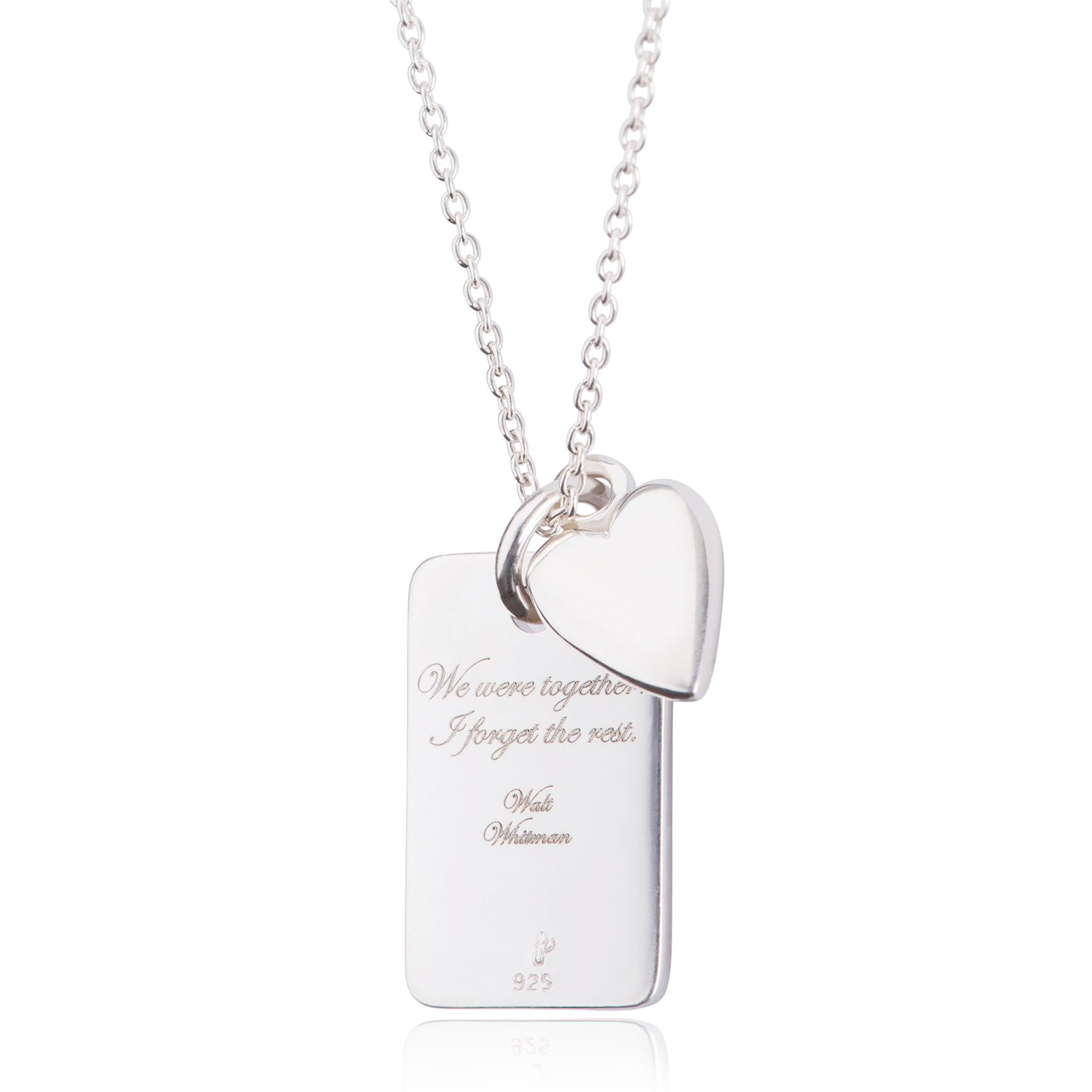 The Heart Series Silver Heart Lock & Key Necklace, FV Jewelry