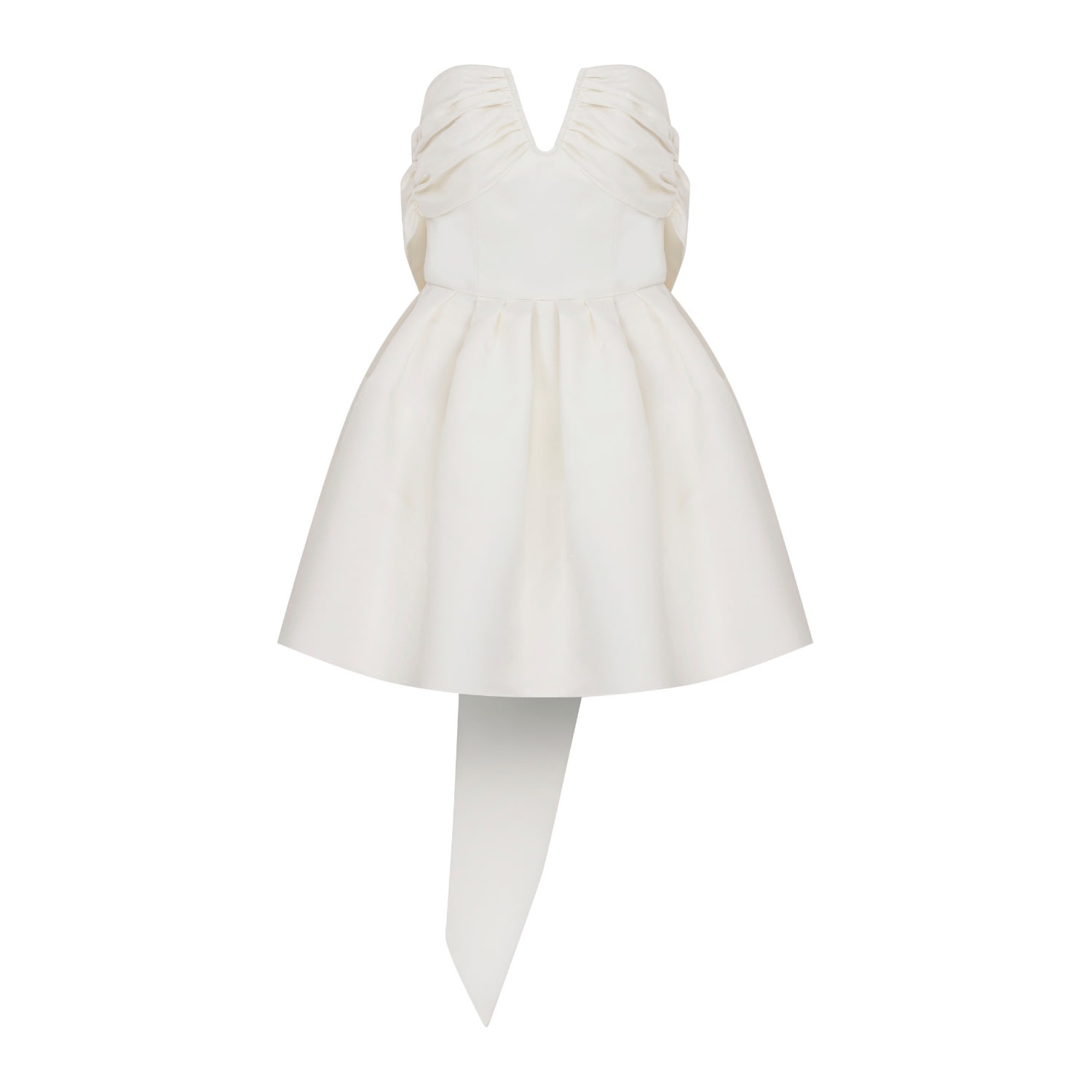 Shop Nazli Ceren Women's White Miro Strapless Mini Dress In Vanilla Ice