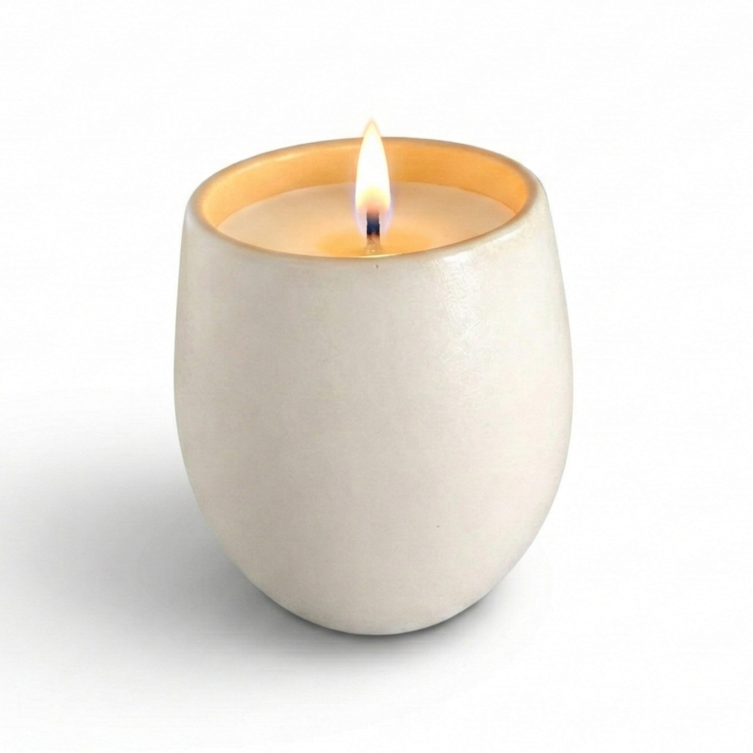 White Organic Unscented Candle | Alabaster | One Size | The Organic Candle Co.